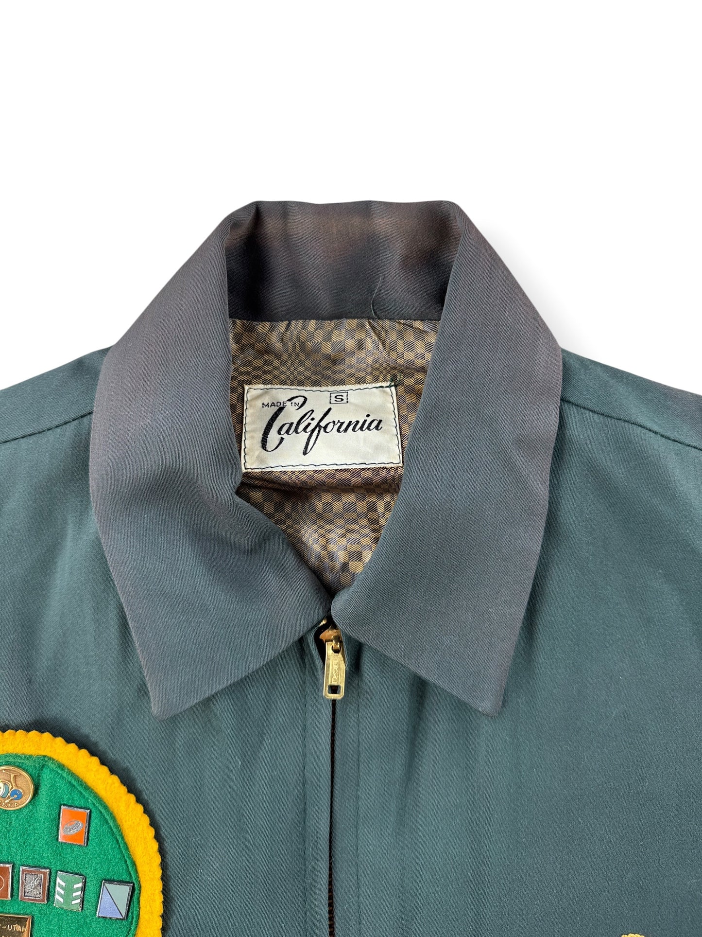 Collar on Vintage 50s California Spinfisher Ricky Jacket SZ S