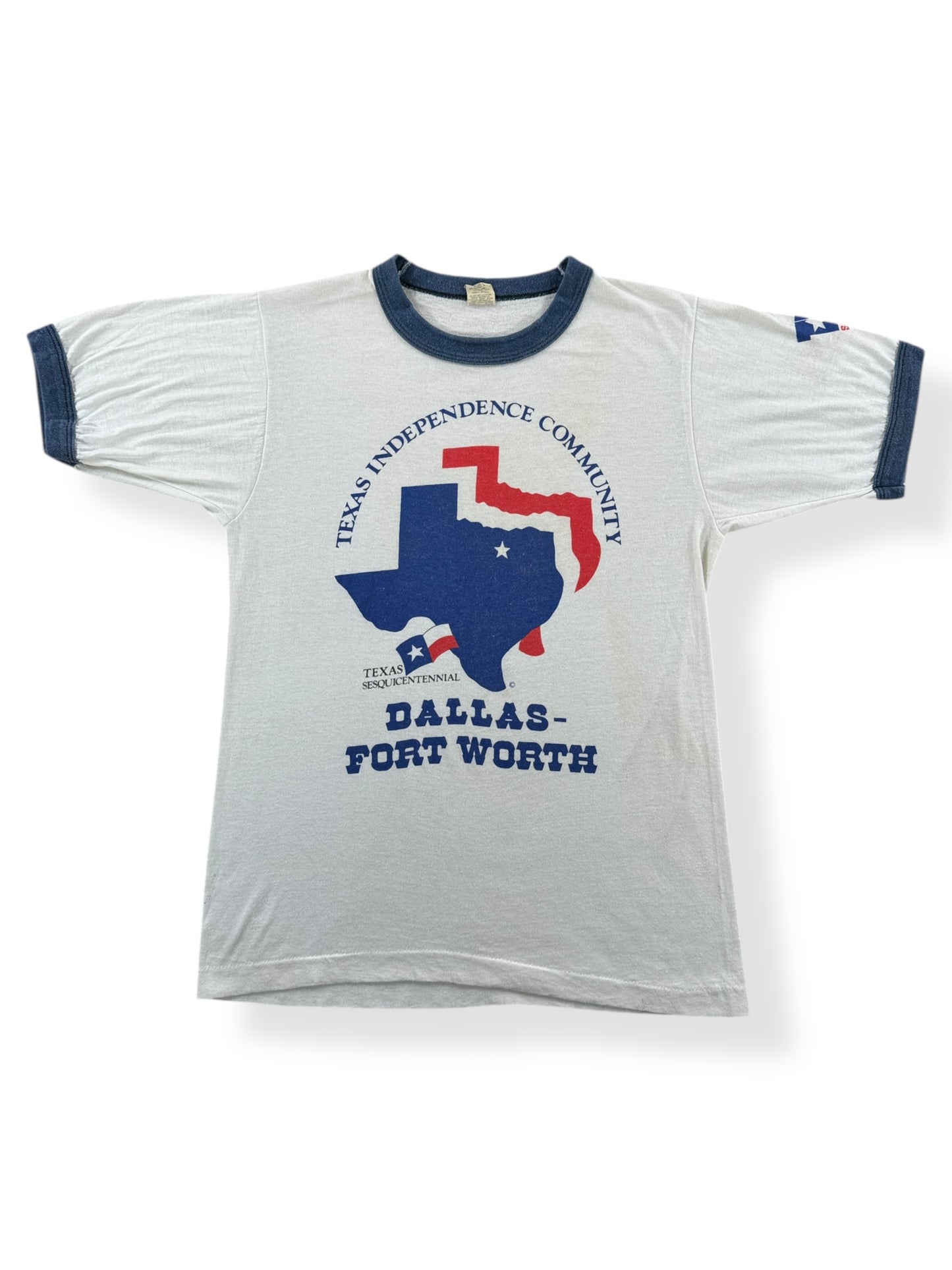 Front of Vintage Texas Independence Ringer SZ S