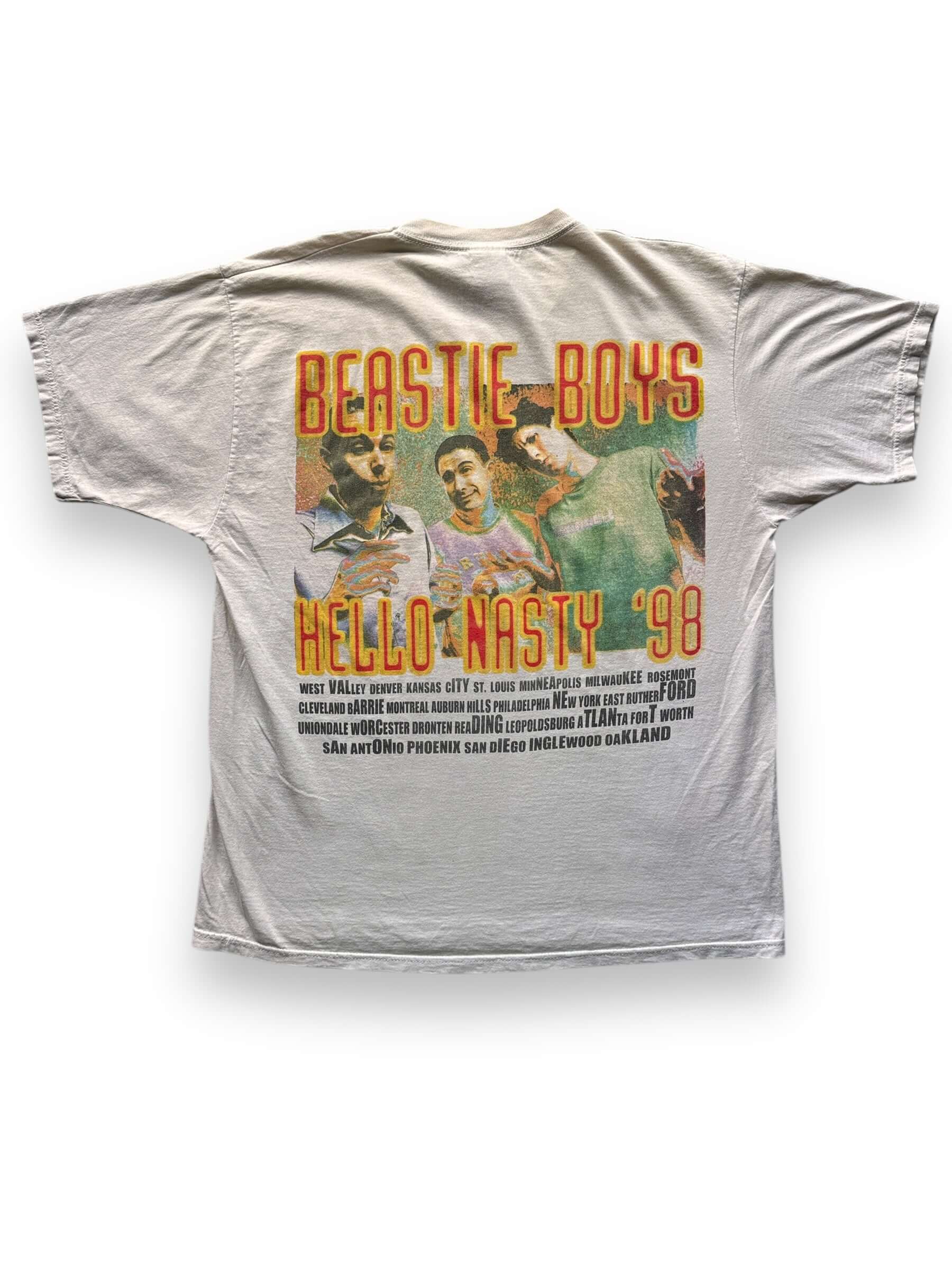 back of Vintage 1998 Beastie Boys Hello Nasty Tour Tee SZ XL