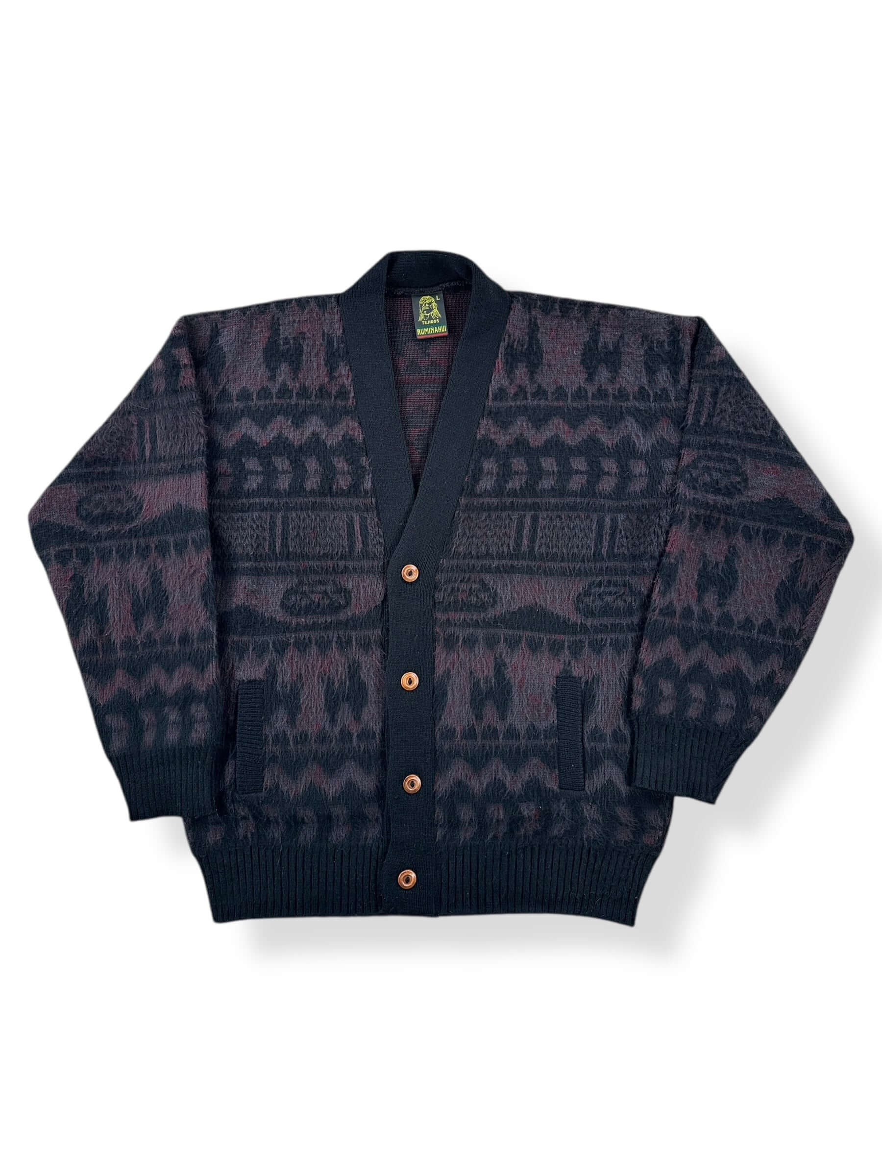 Front of Vintage Fauxhair Cardigan SZ L