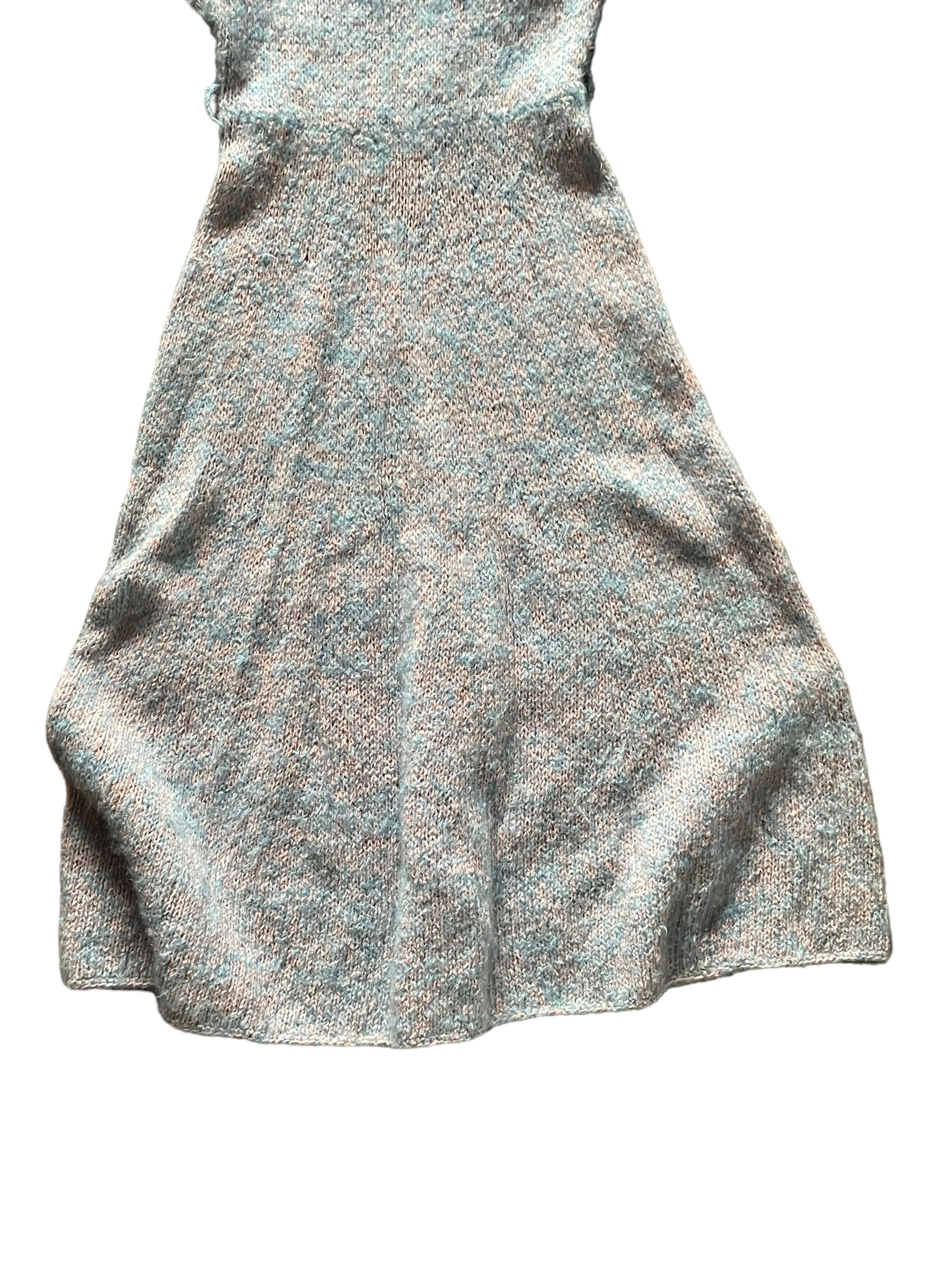 Back of skirt view of Vintage 1940s Knit Dress Sz XS-M |  Barn Owl Vintage Dresses | Seattle Vintage Ladies Clothing
