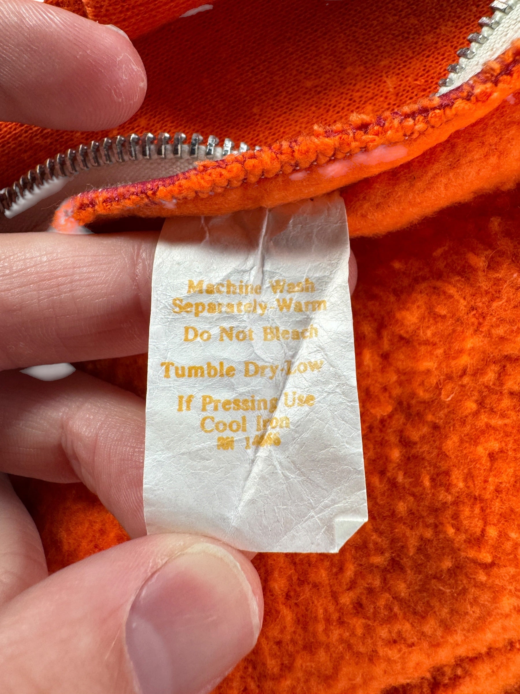 Tag on Vintage Orange Zip Up Hoodie SZ L