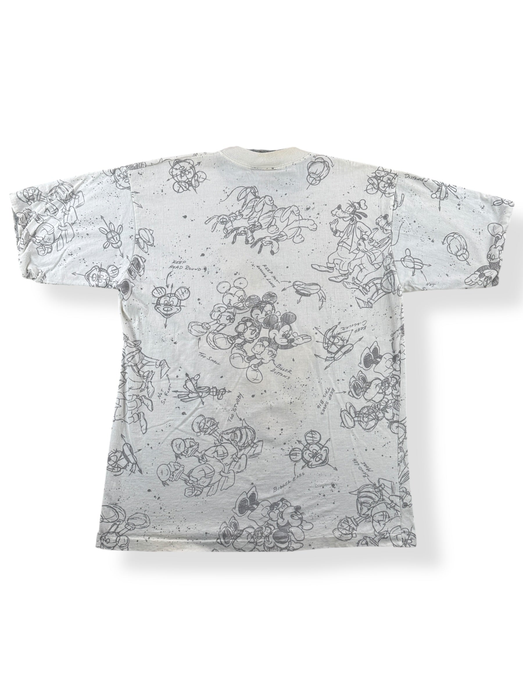 Back of Vintage Donald Duck AOP Tee SZ L