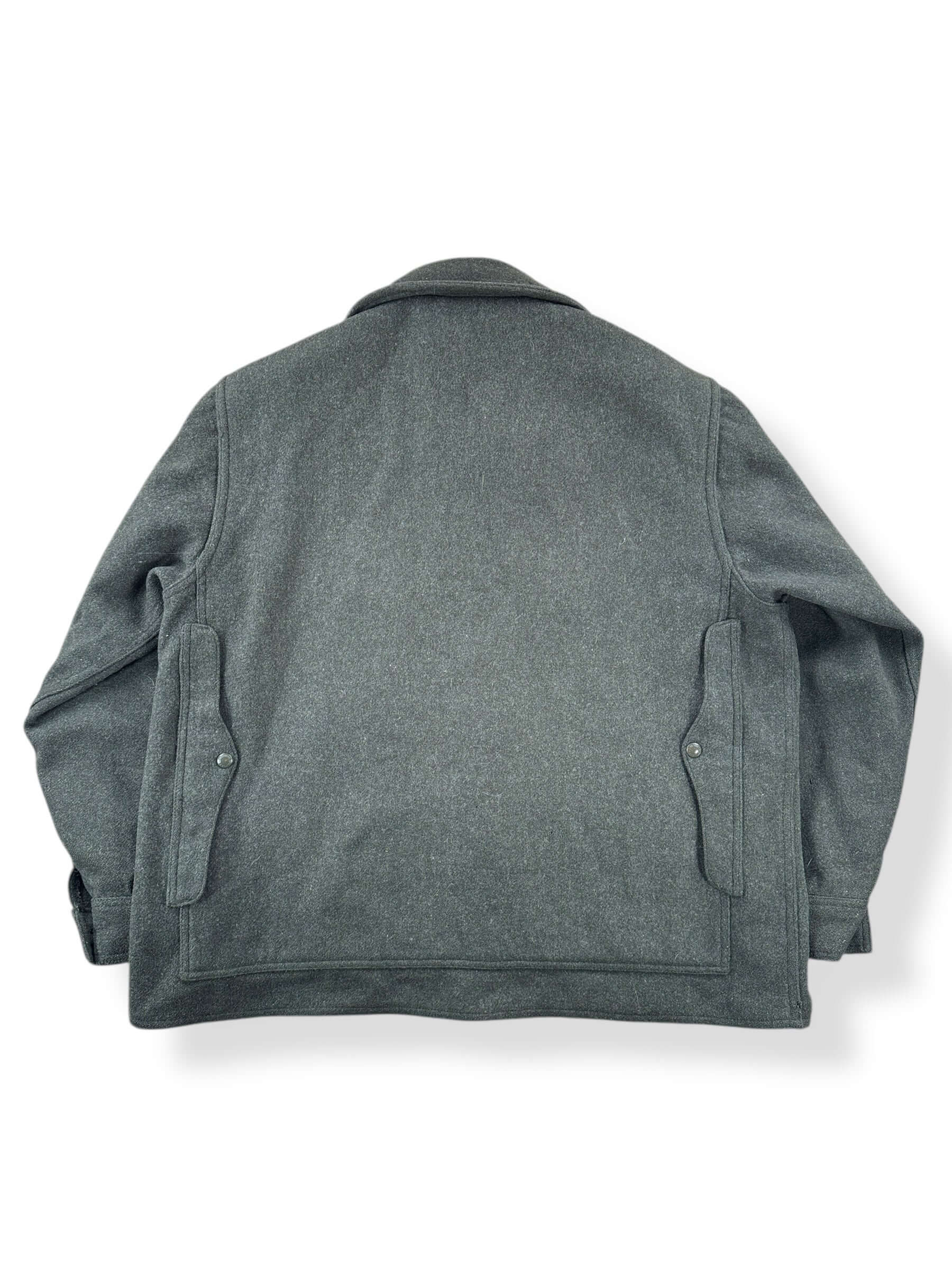 Back of Vintage Union Made Filson Mackinaw Green Cruiser SZ 48