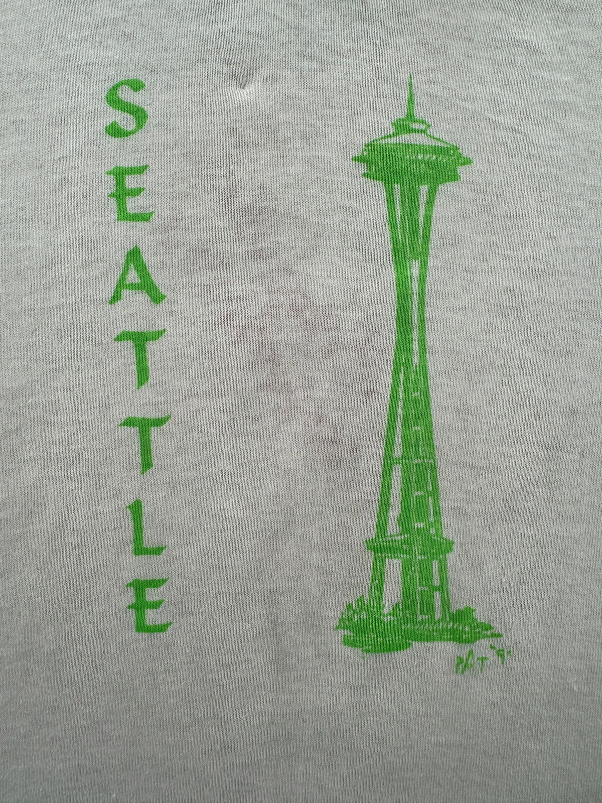 Graphic of Vintage Seattle Baby Tee SZ XS