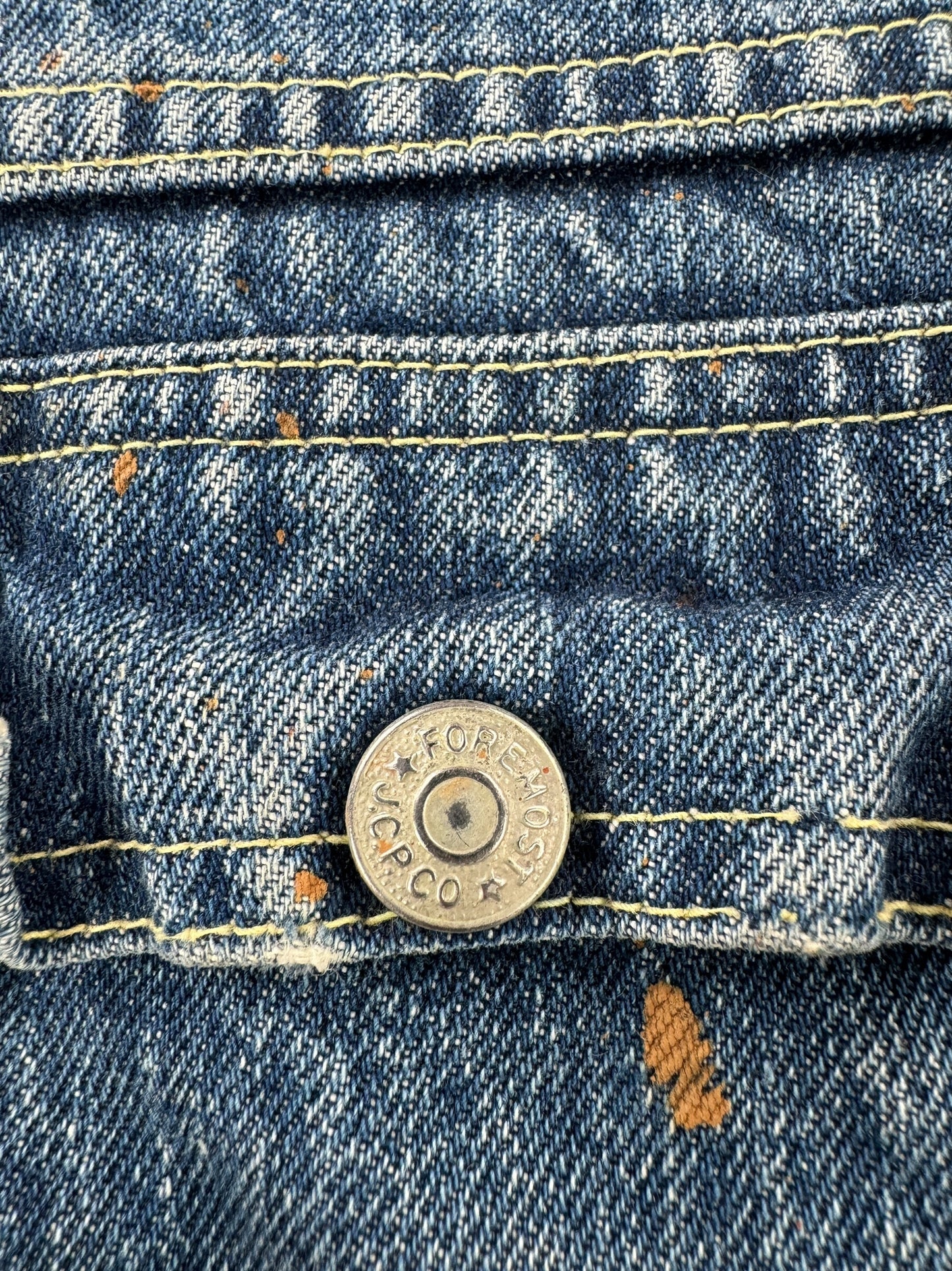 Buttons on Vintage Penney's Foremost Selvedge Denim Jacket SZ M