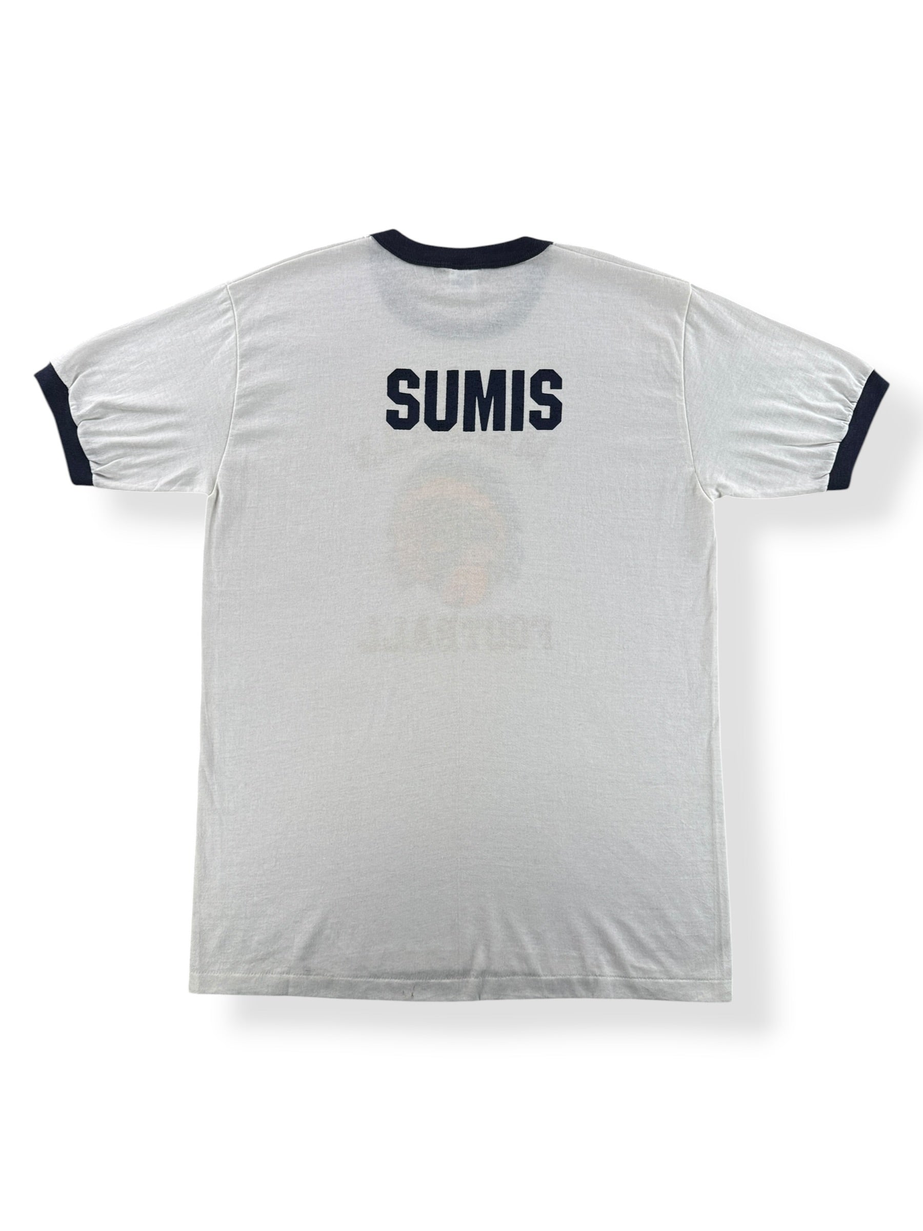 Back of Vintage Meridian Football Ringer Tee SZ L (Fits M)