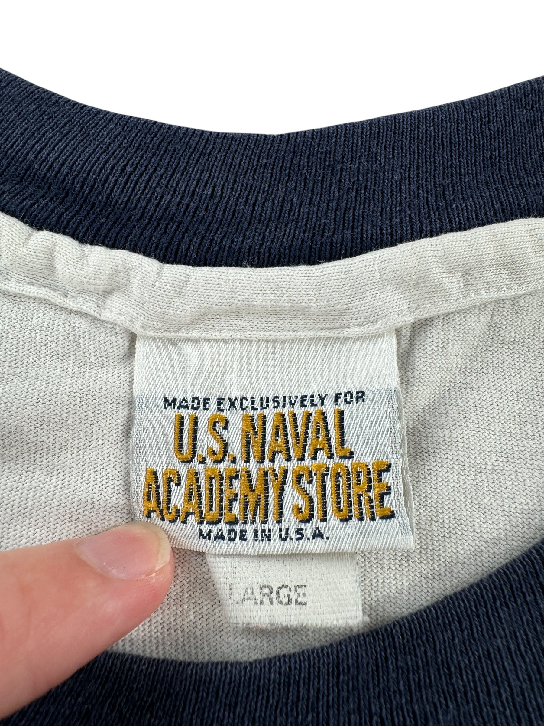 Tag on Vintage Naval Academy Ringer SZ L