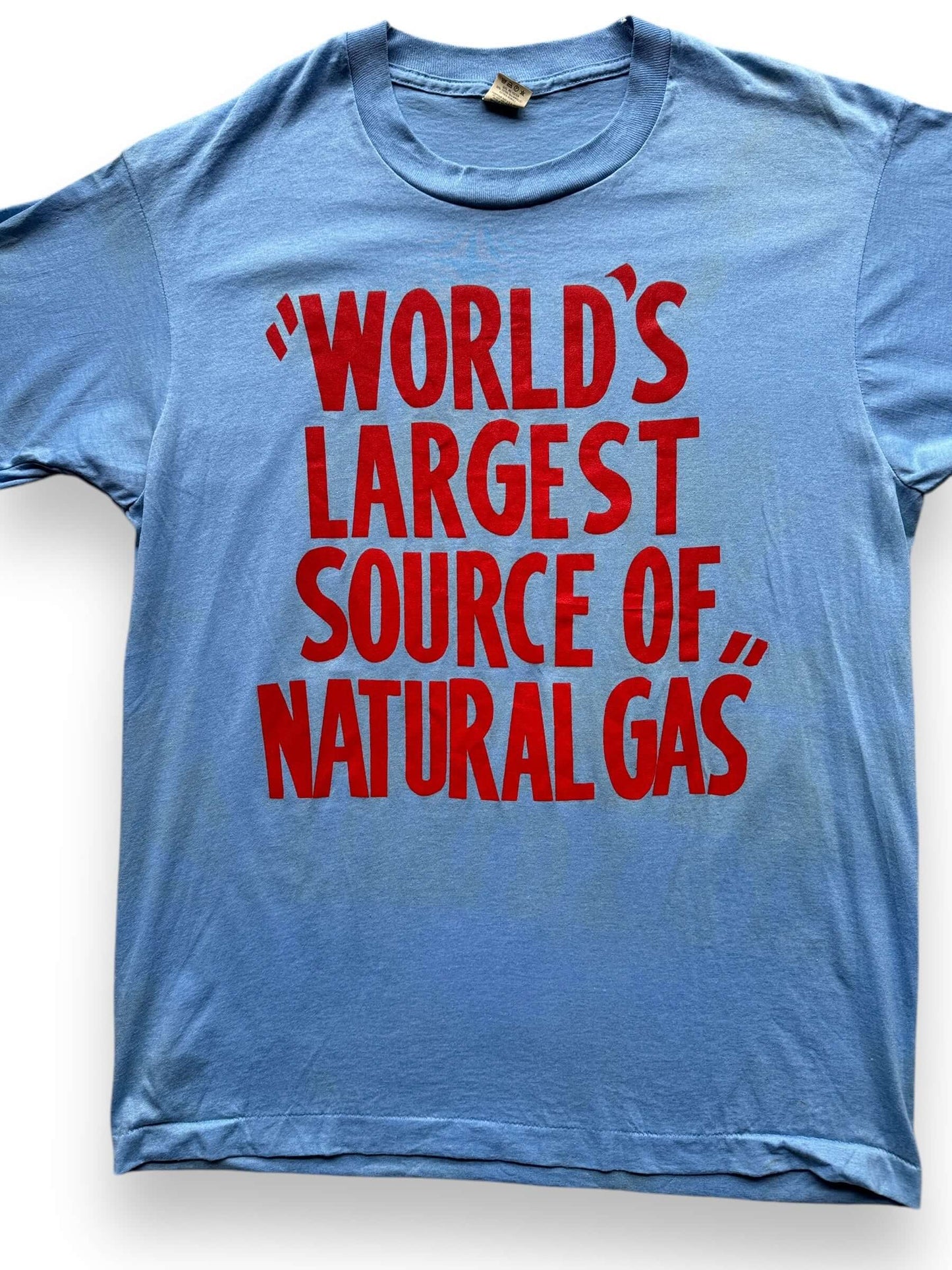 front close up of Vintage Natural Gas Source Tee SZ XL