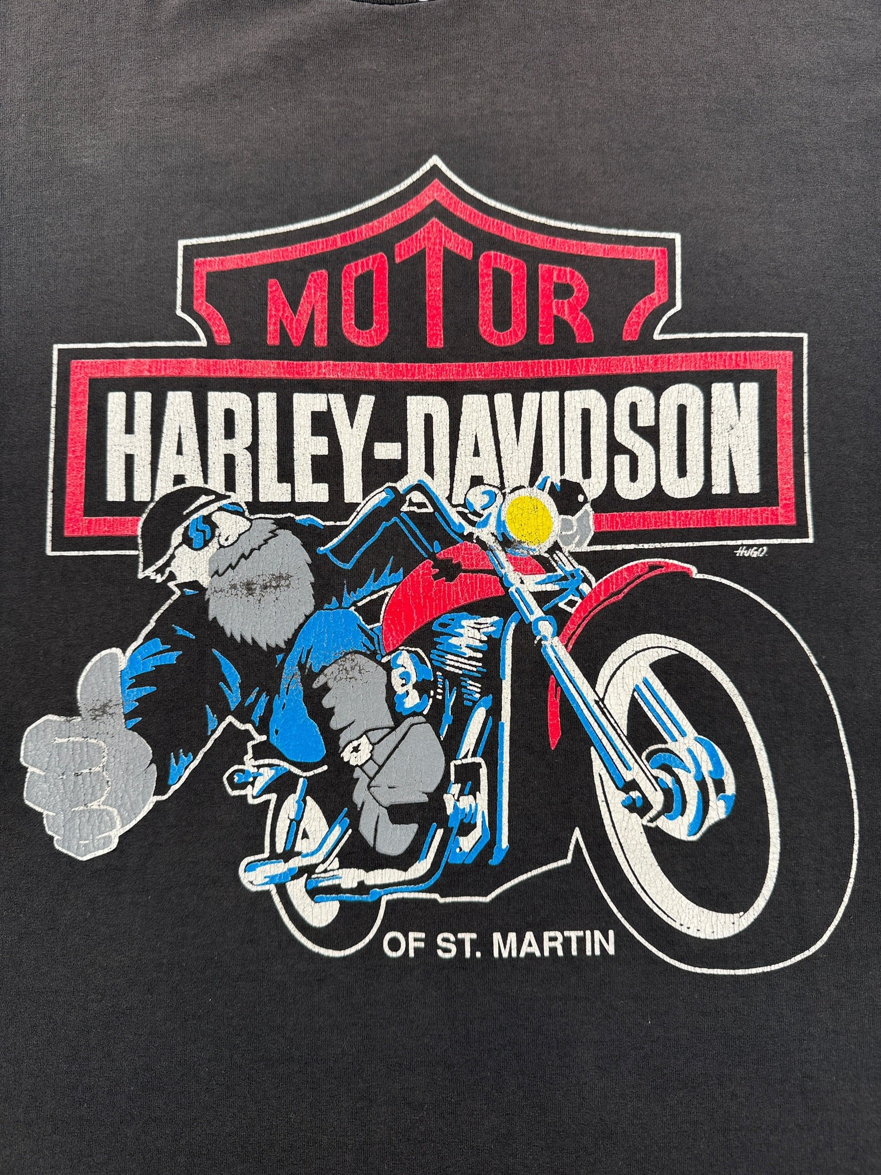 Graphic of Vintage Harley Davidson St. Martin Tee SZ L