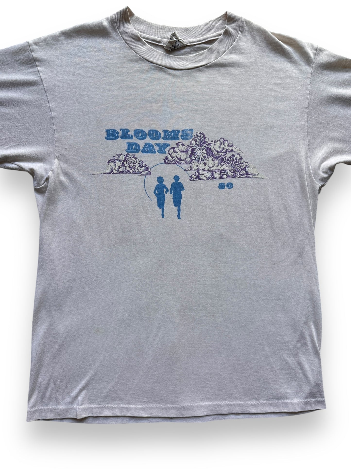 Front Detail on Vintage 1980 Bloomsday Tee SZ L