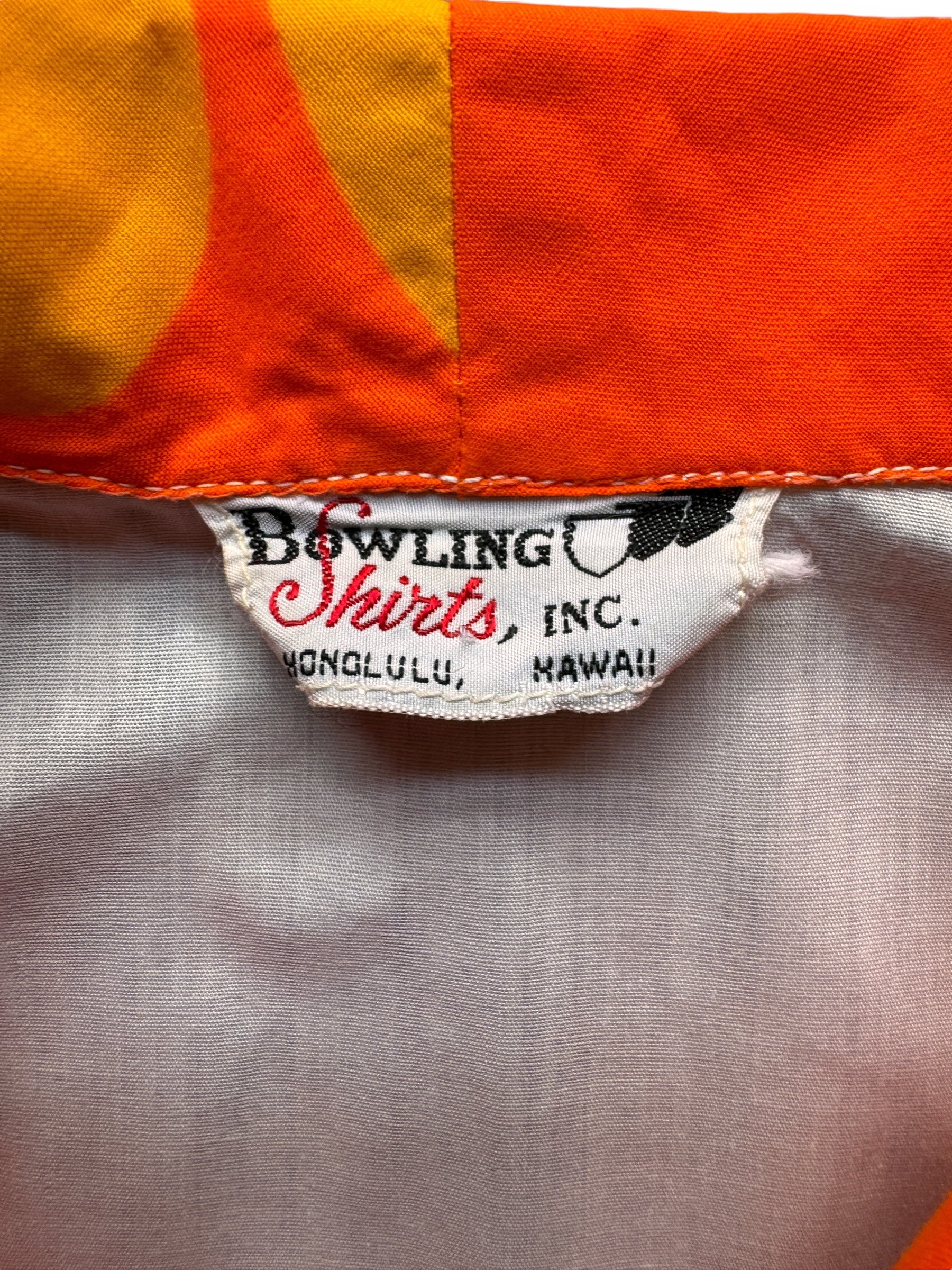 tag on Vintage Bowling Aloha Shirt SZ M