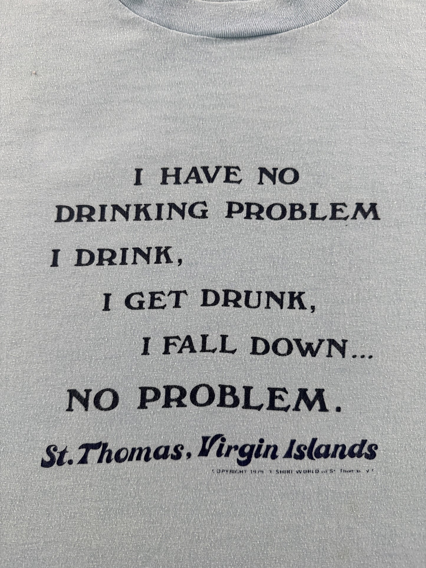 Graphic of Vintage Drinking Problem Tee SZ XL (Fits L)