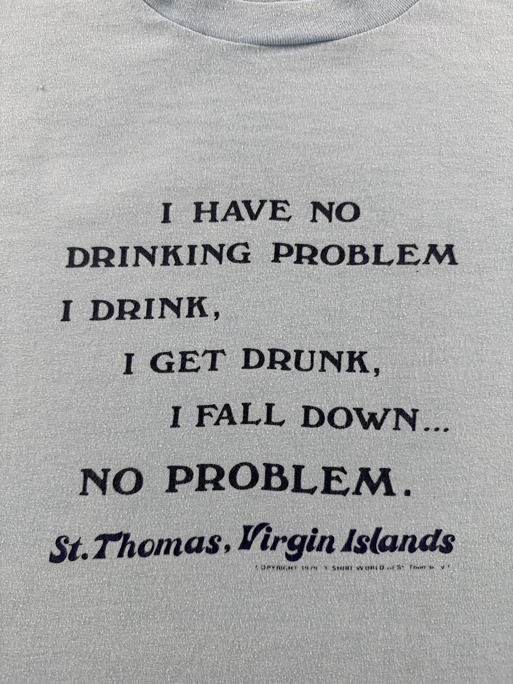 Graphic of Vintage Drinking Problem Tee SZ XL (Fits L)