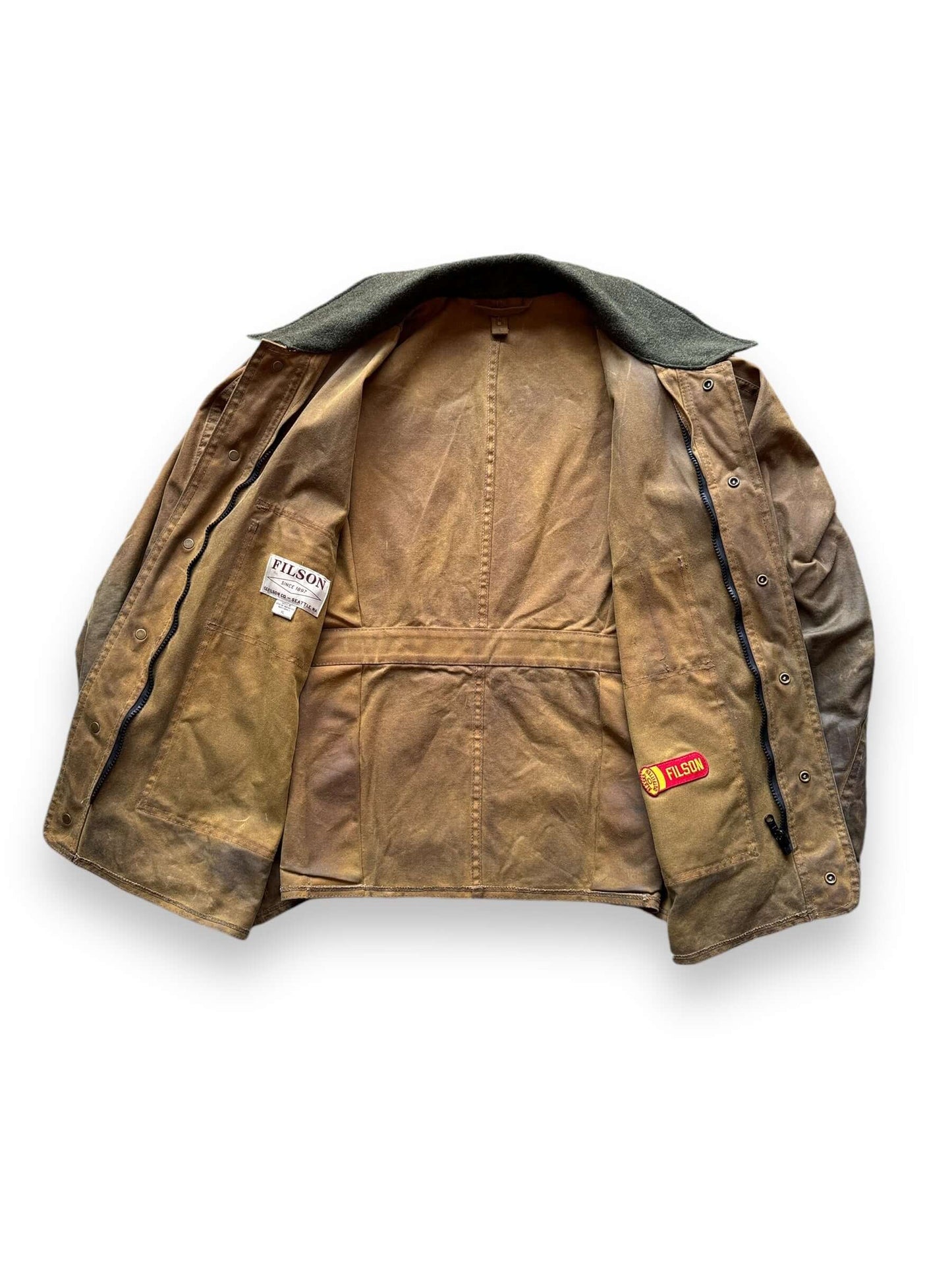 Liner View of Filson Tin Cloth Jacket Size XL