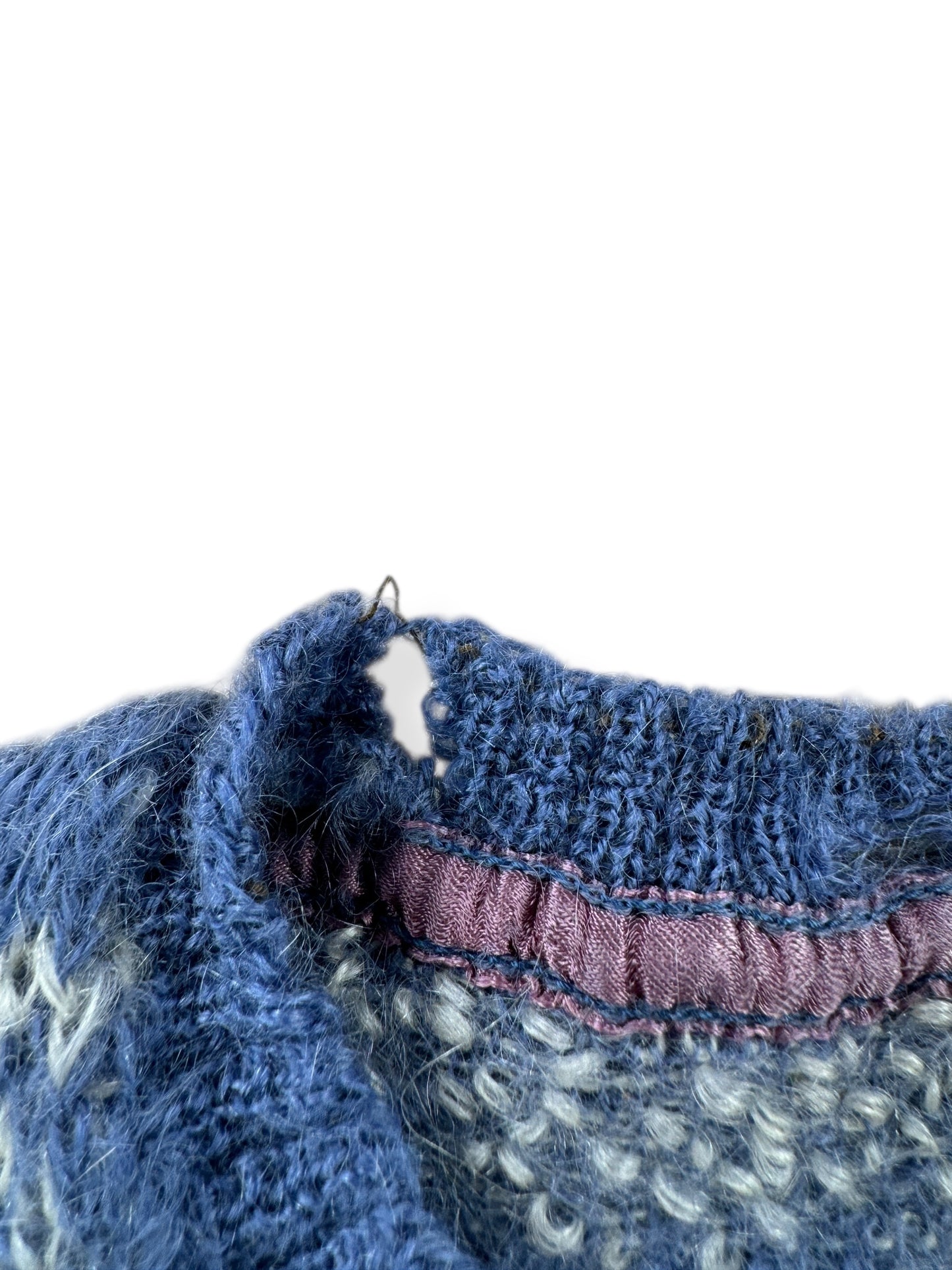 Hole on Vintage Webfoot Ski Sweater SZ S AS IS