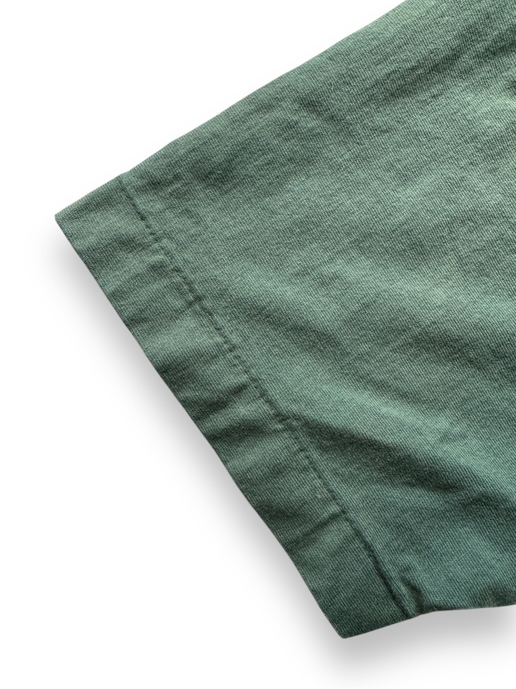 single stitch on Vintage Green Blank Tee Shirt SZ L