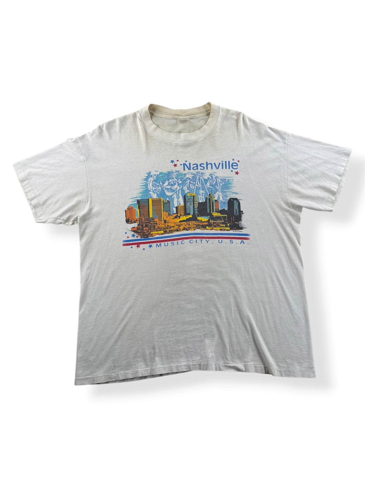 Front of Vintage Nashville Music City Tee SZ XL