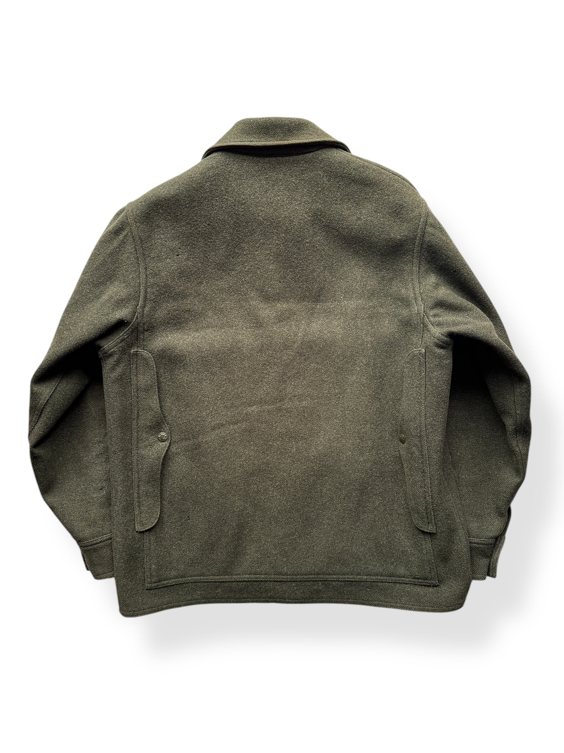 Back of Vintage Filson Union Made Forest Green Cruiser SZ XL