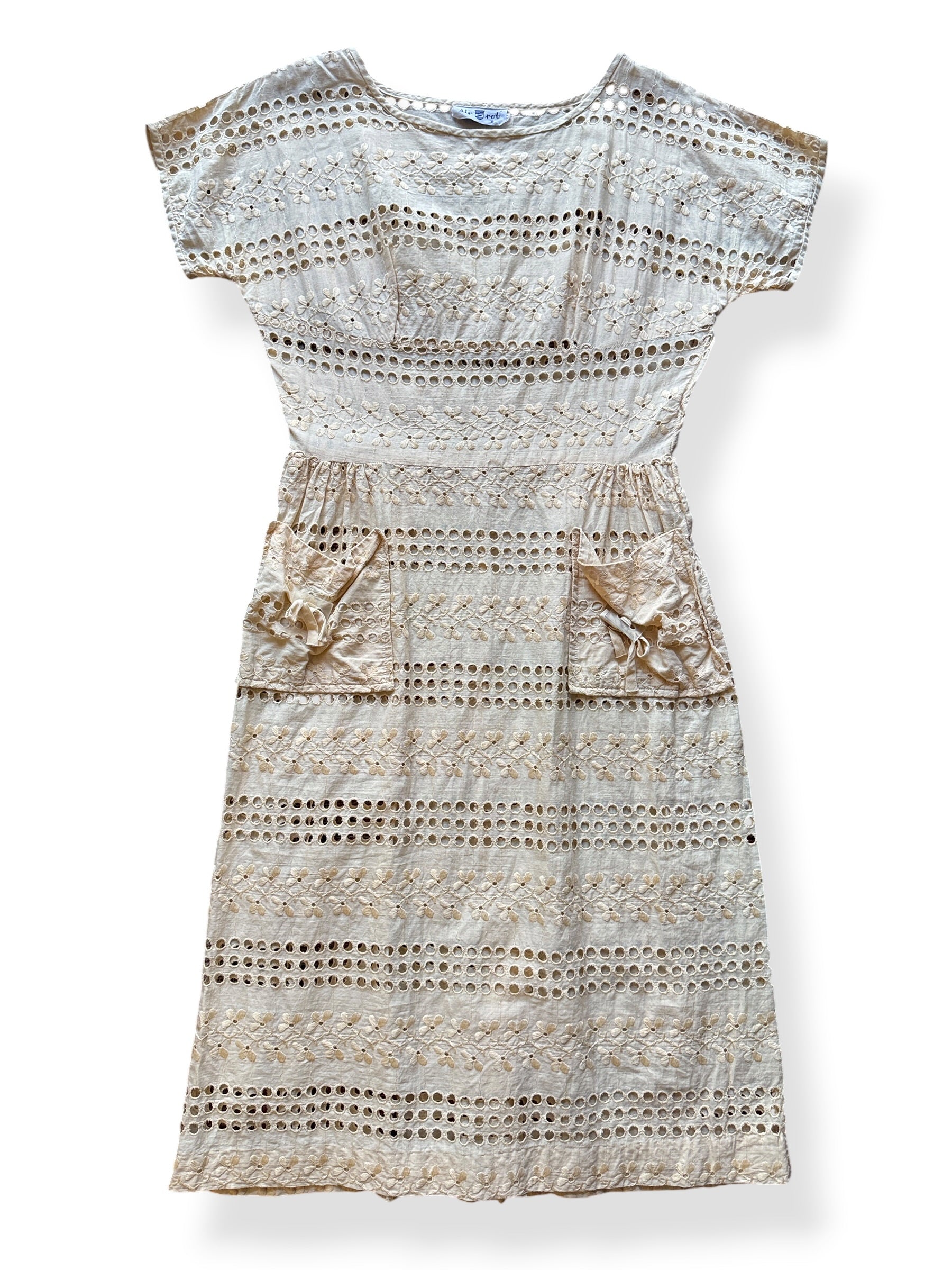Front of Vintage Eyelet Dress SZ M