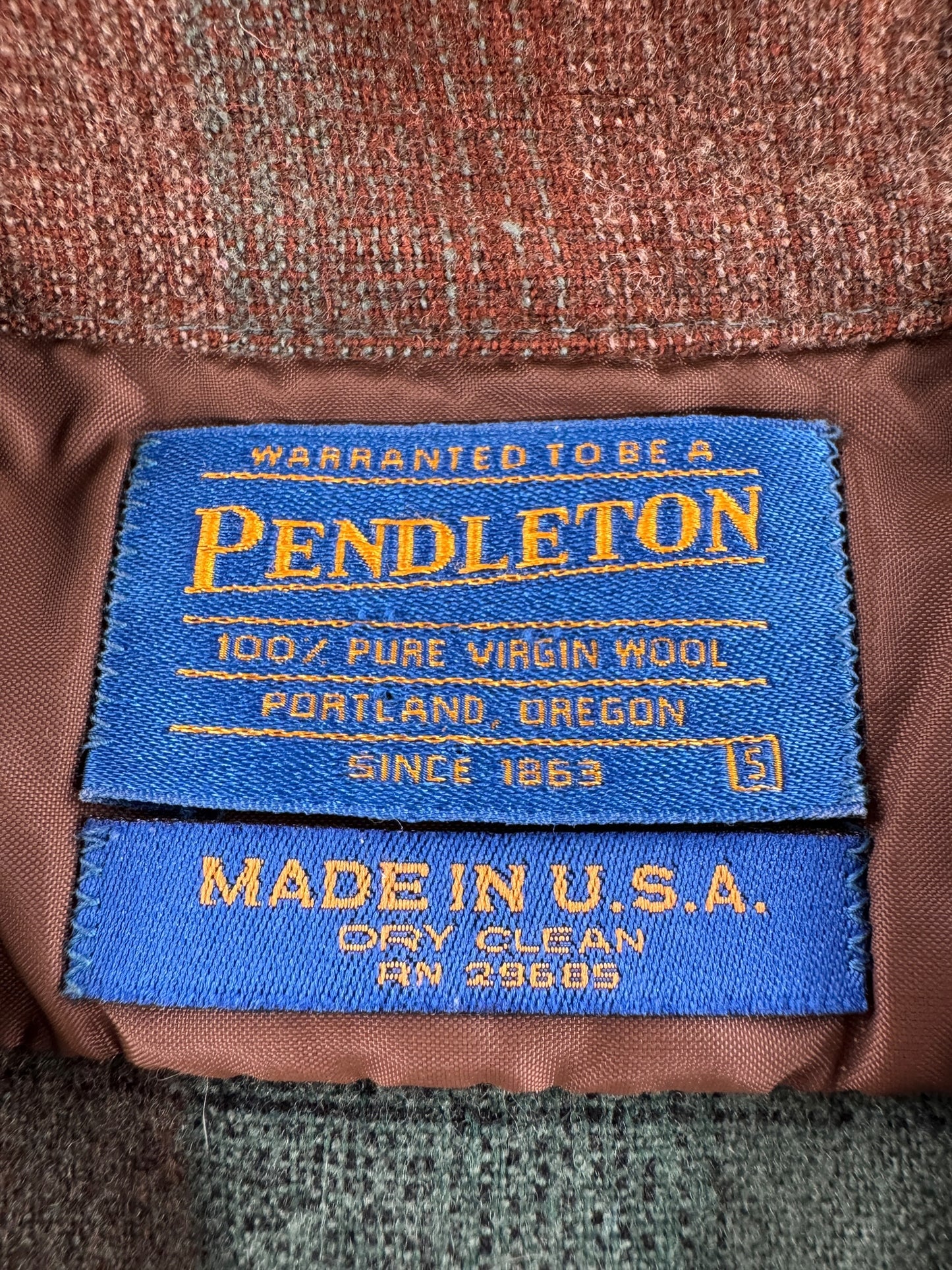 Tag on Vintage Pendleton Board Shirt SZ S