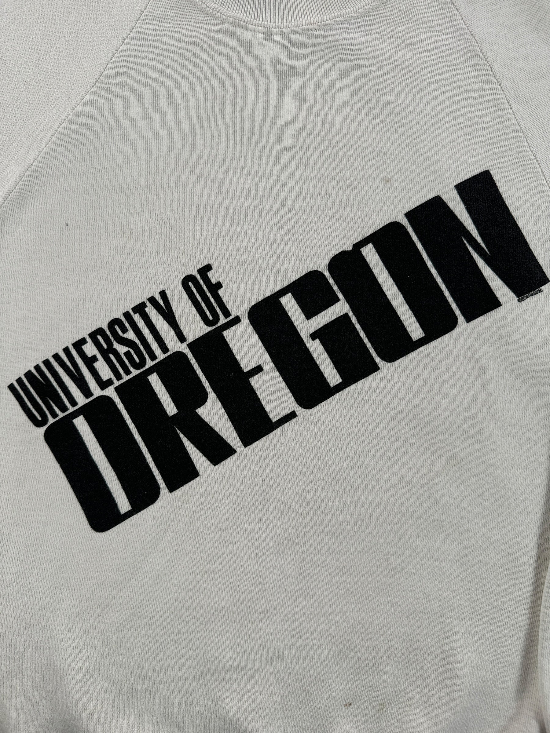 Front Graphic of Vintage 70s University of Oregon Sweatshirt SZ M