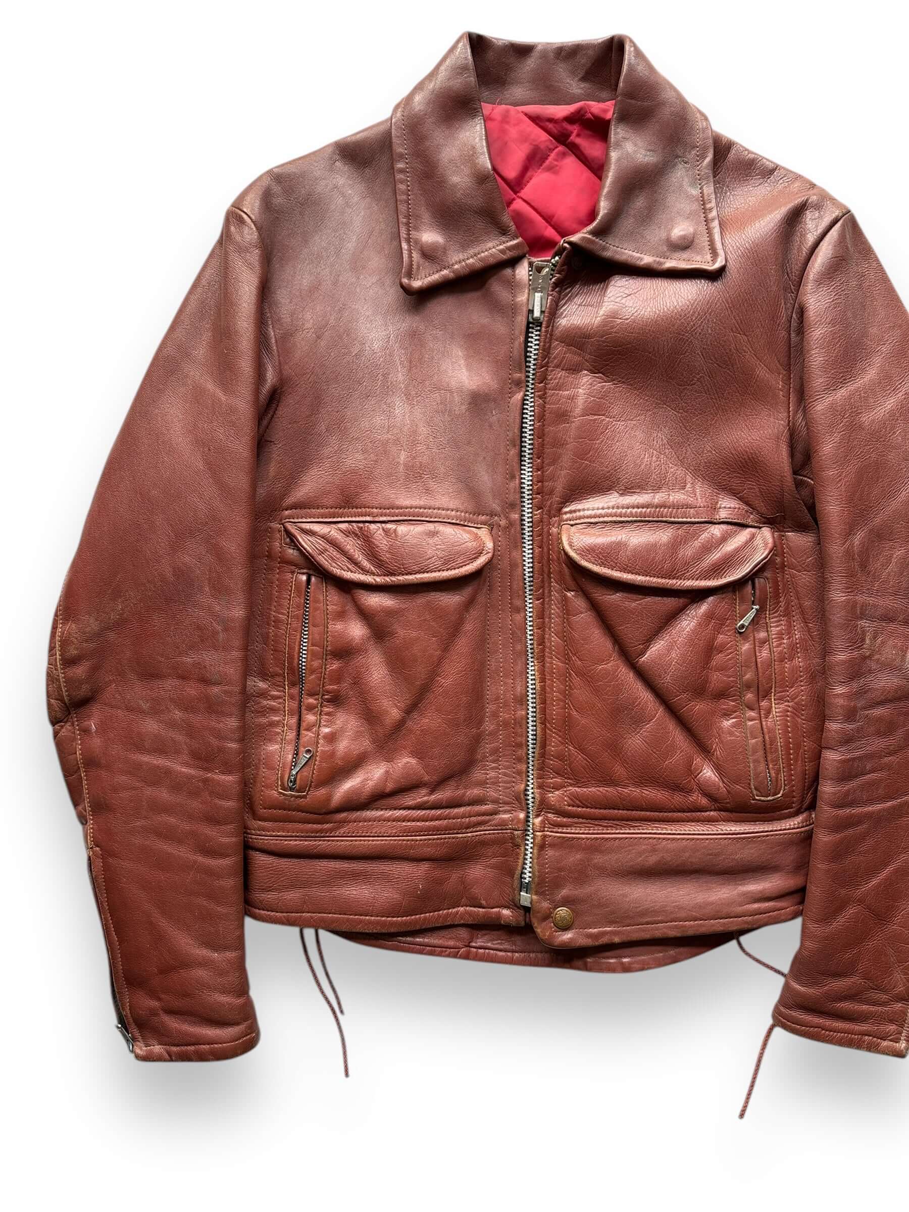 60s APPAREL ANNEX イエローヴィンテージレザージャケット　状態良 Vintage Apparel Annex Leather Jacket SZ L – The Barn Owl