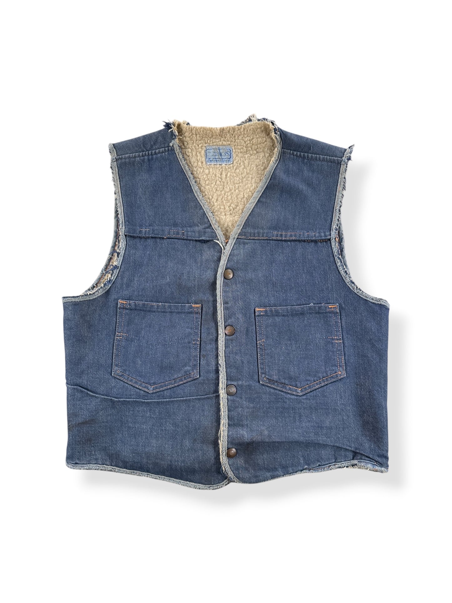 Front of Vintage 60s Roebucks Vest SZ S