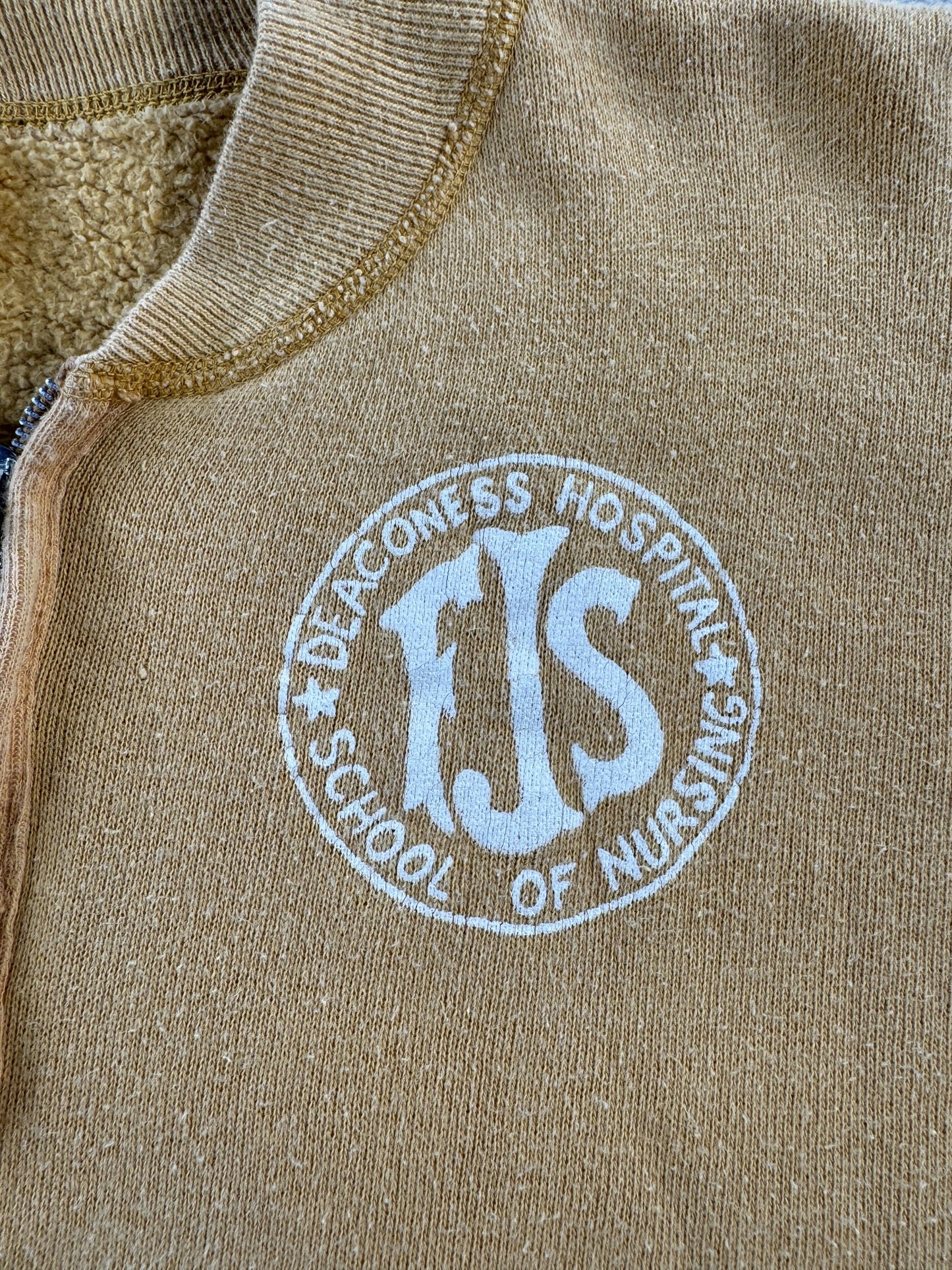 Graphic of Vintage Sportswear FJS Deaconess Hospital 1/4 Zip Sweatshirt SZ L (Fits M)