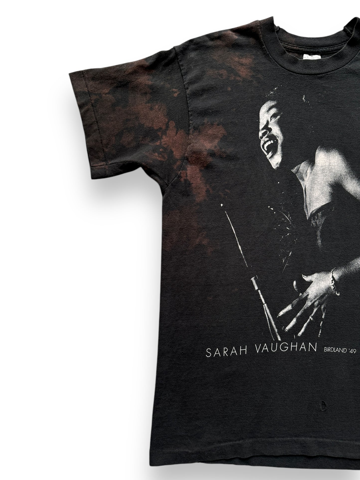 front right of Vintage Sarah Vaughan Birdland Tee SZ L