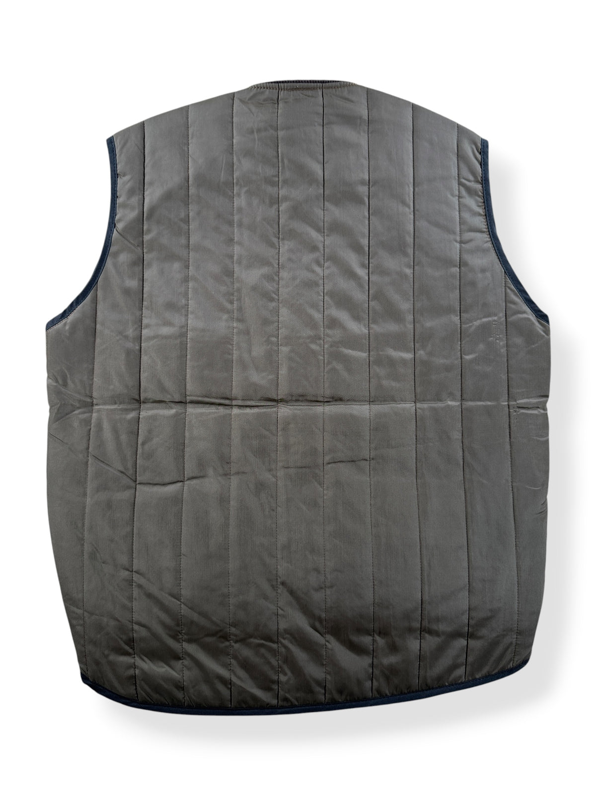 Back of Vintage Quilted Brown Vest SZ M