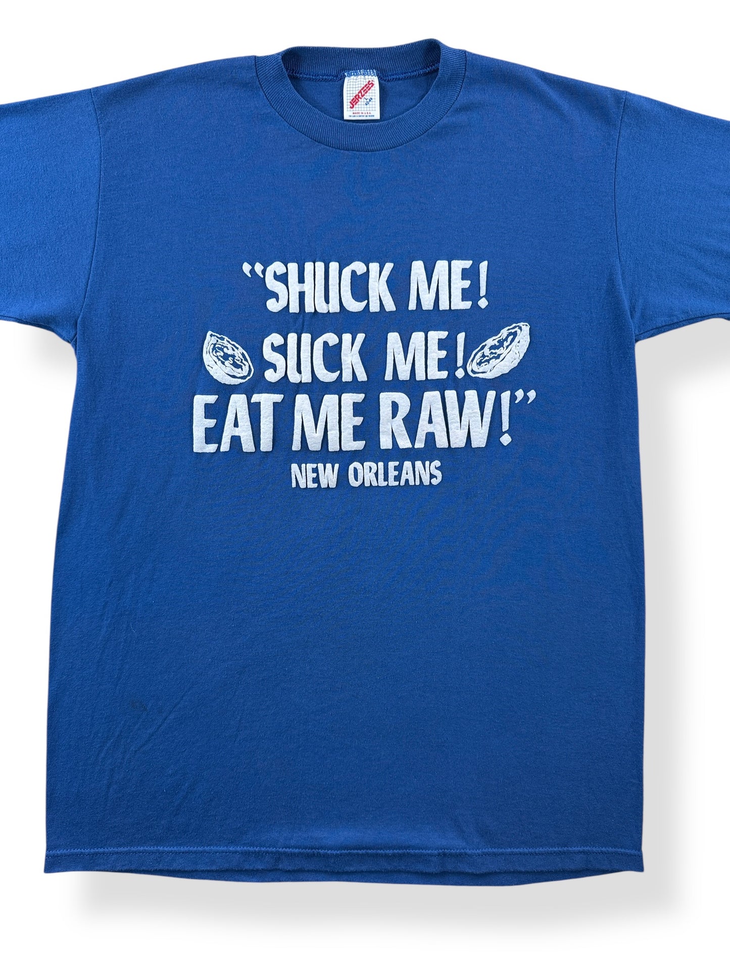 Front Close Up of Vintage Oyster Tee SZ L (Fits M)