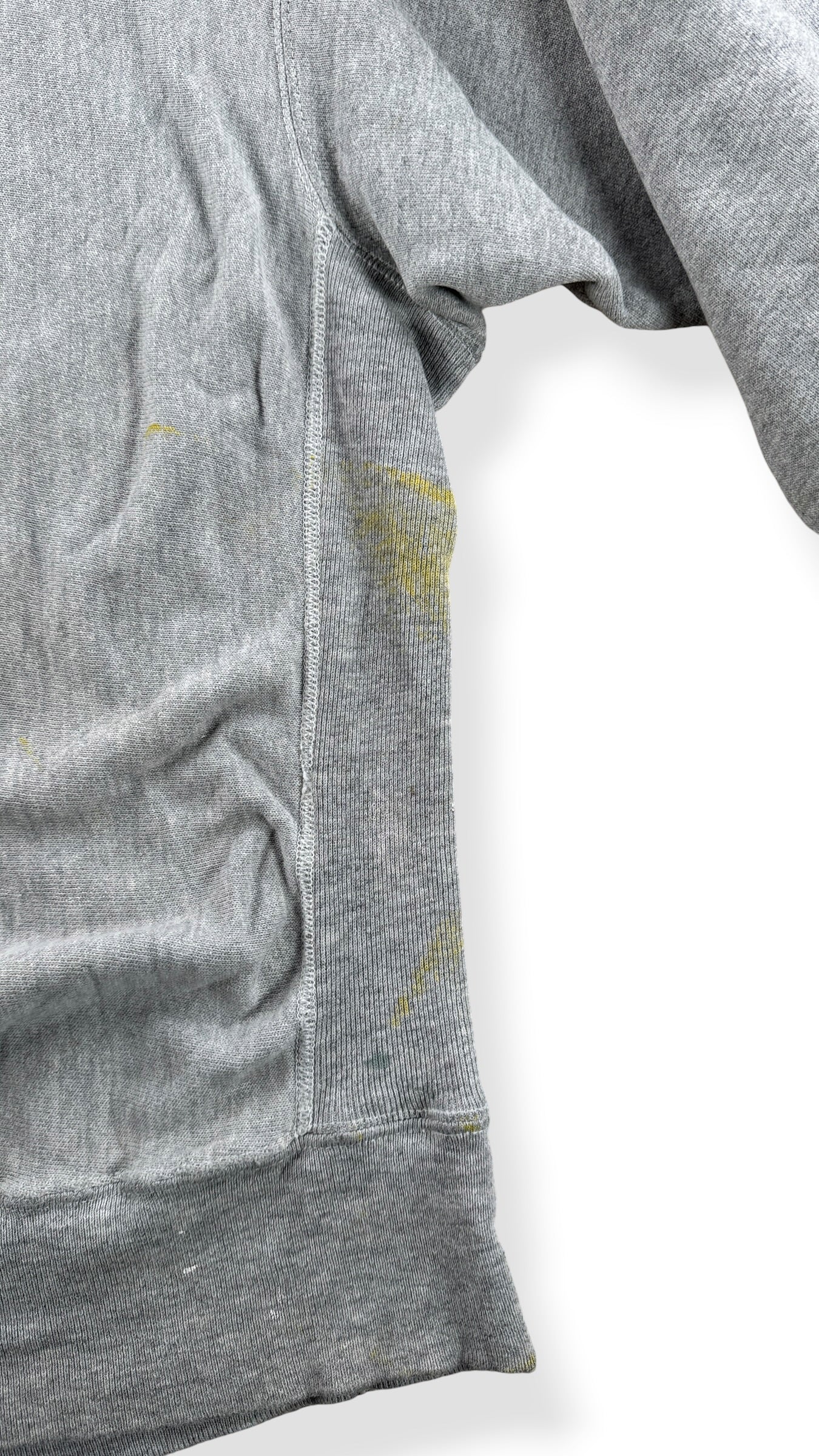 Paint stains on Vintage Long Beach Island Paint Splattered Reverse Weave Crewneck SZ L