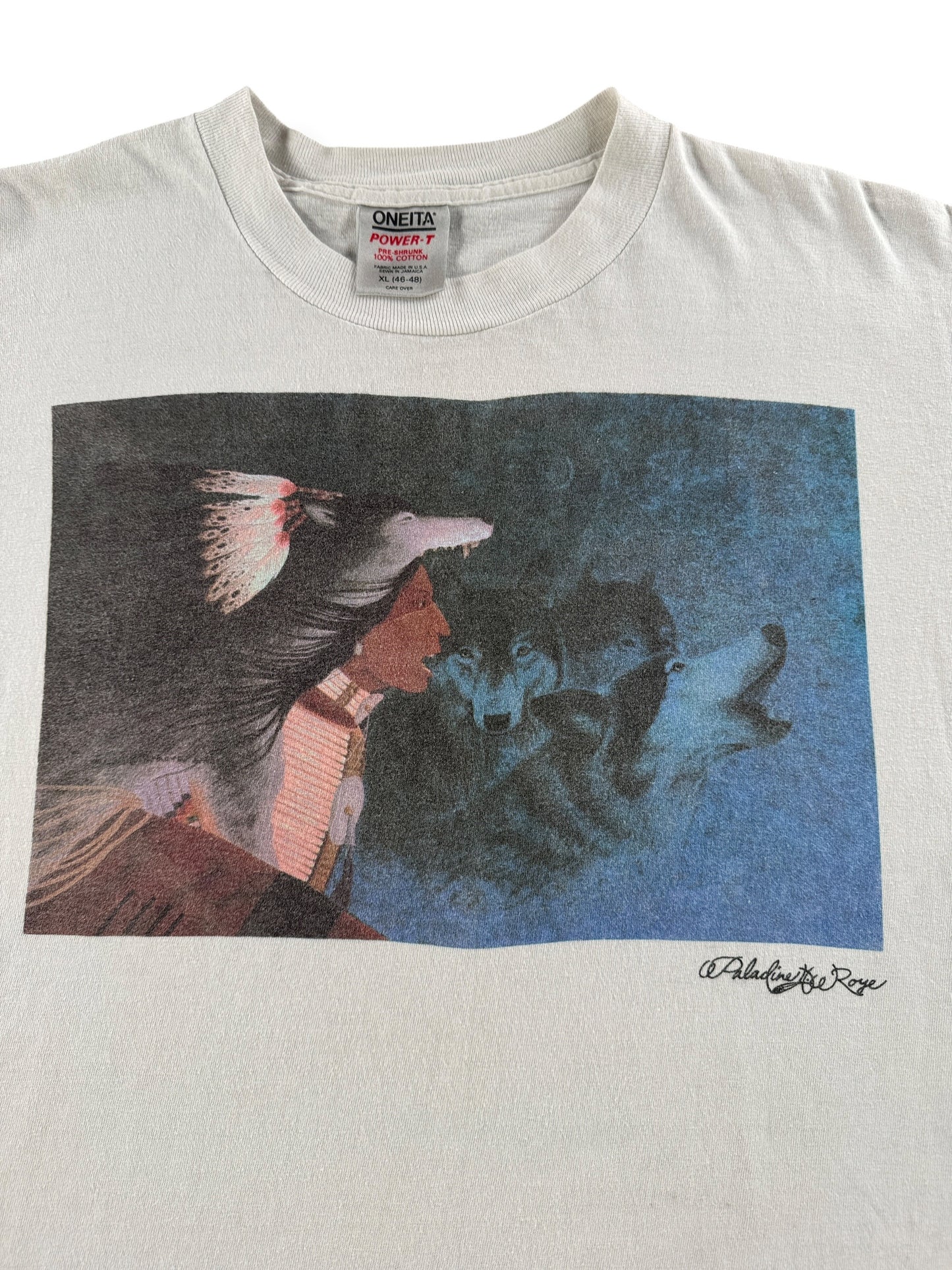 Graphic of Vintage Indigenous Art Tee SZ XL (Fits L)
