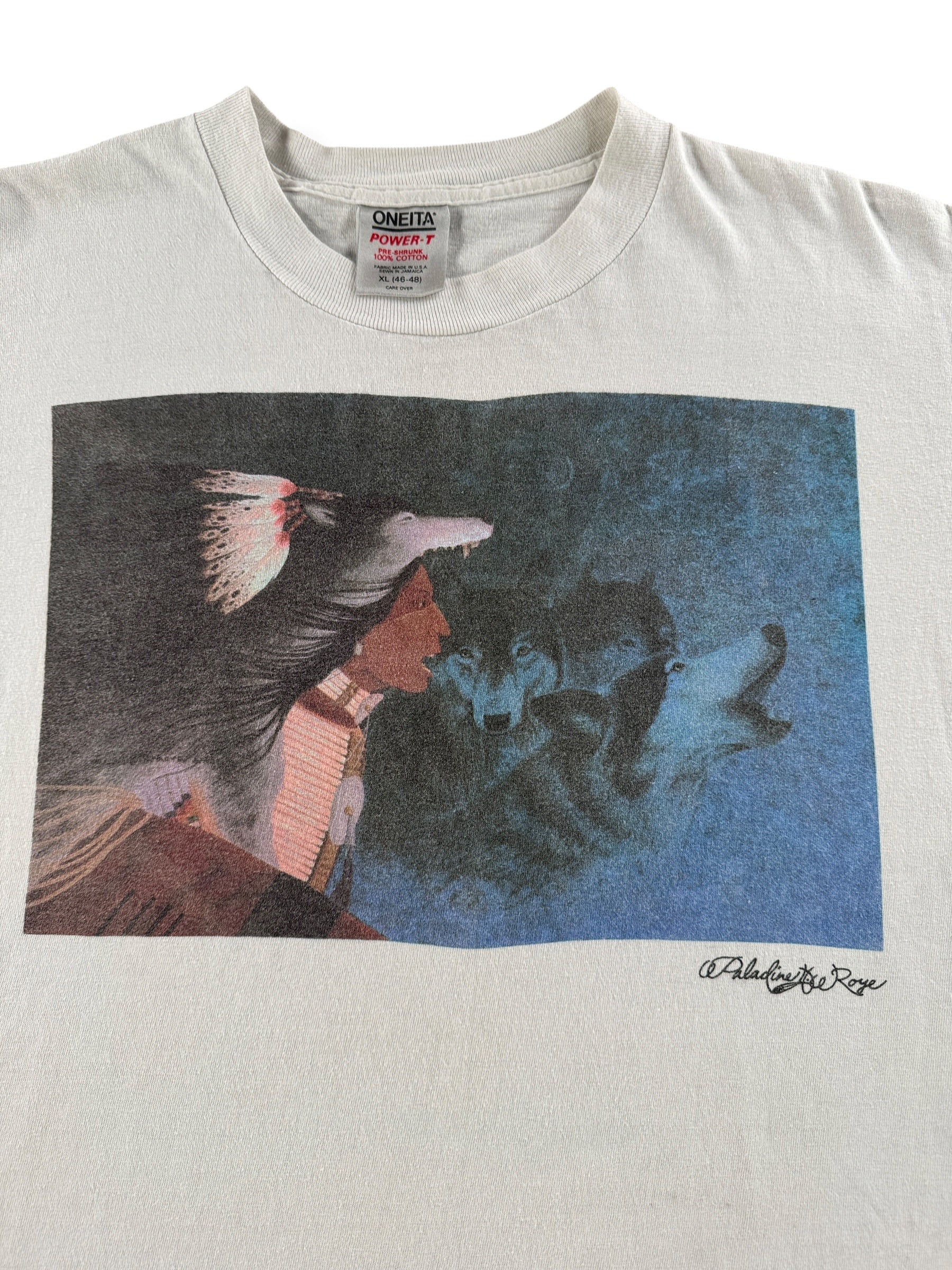 Graphic of Vintage Indigenous Art Tee SZ XL (Fits L)