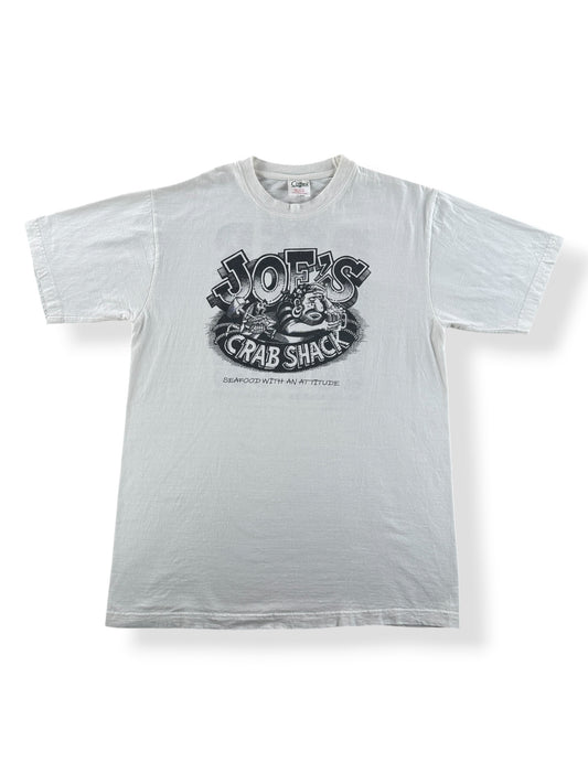 Front of Vintage Joe's Crab Shack Beer Babes and Bugs Tee SZ XL (Fits M/L)