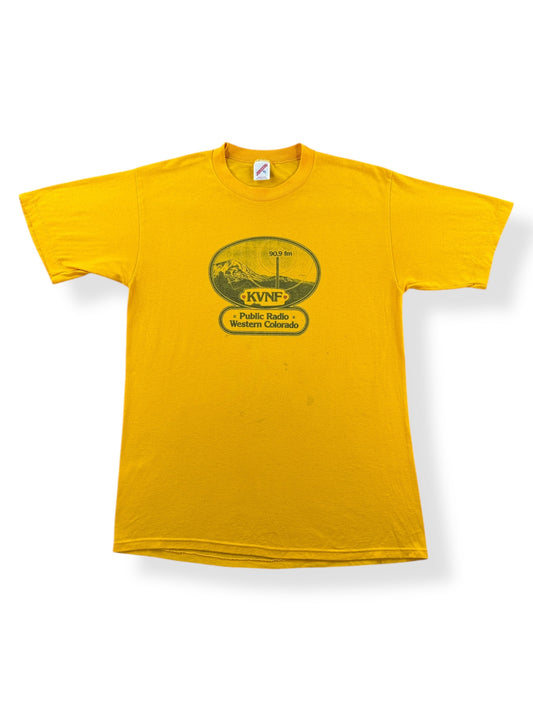Front of Vintage KVNF Public Radio Tee SZ L