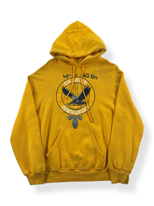 Front of Vintage Yellow Commanders Hoodie SZ M