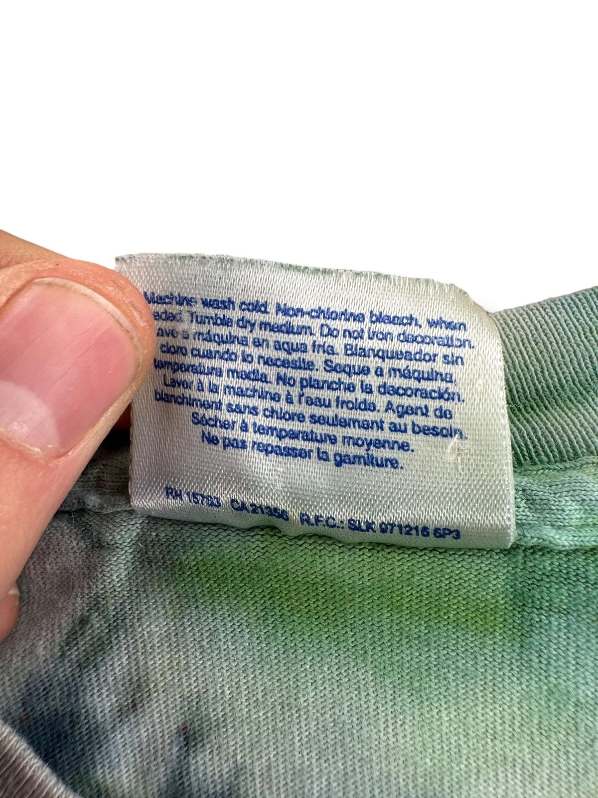 Back of tags on Vintage 90s/2000s C.C. Filson Co Seattle Tee SZ M