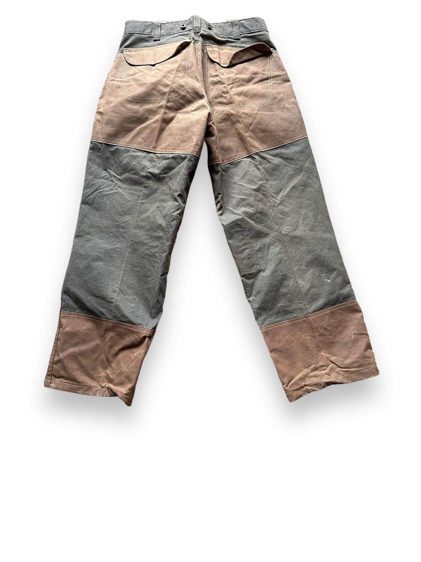 Rear View of Vintage Filson Tin Cloth Double Hunting Pants W34 |  Barn Owl Vintage Goods | Filson Bargain Outlet Seattle