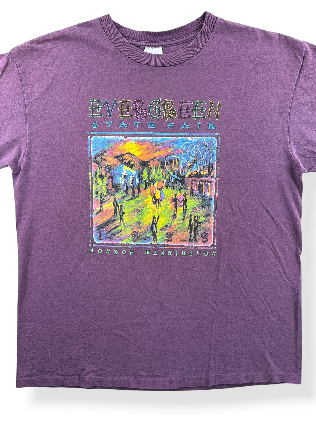 Close-up of Vintage Evergreen State Fair Tee SZ XL (Fits L)