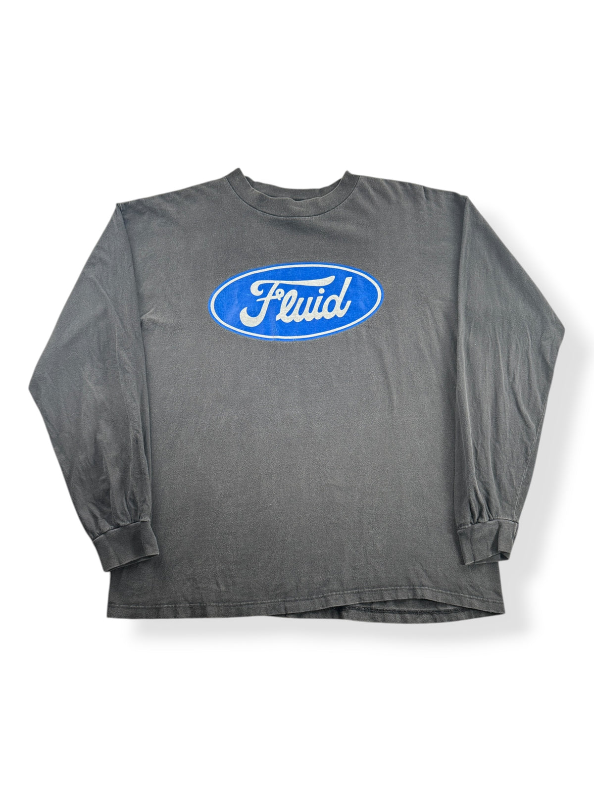 Front of Vintage 90s Fluid Volume Is Job 1 Tee SZ XL