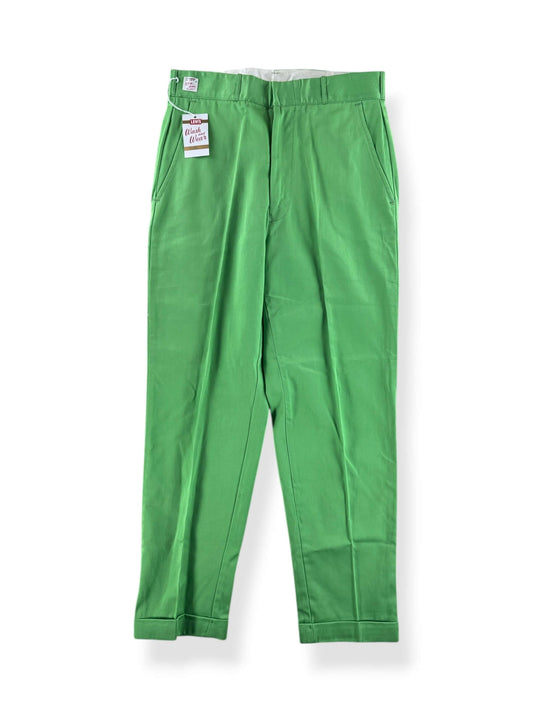 Front of Vintage NOS Green Levi's Wash and Wear Spikes Trousers W31 (Fits W30)