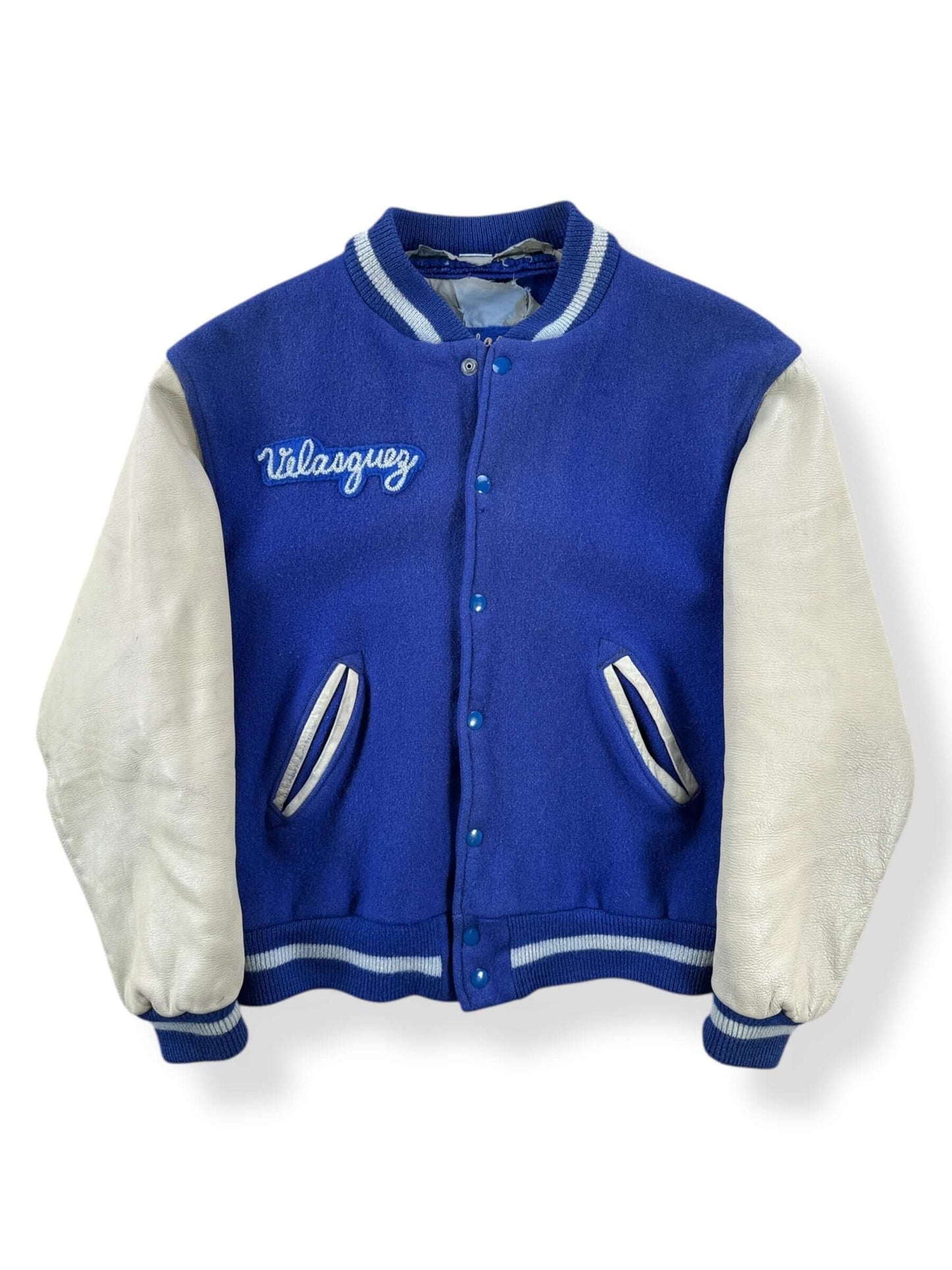 Front of Vintage Indian Nation Varsity Jacket SZ M AS IS