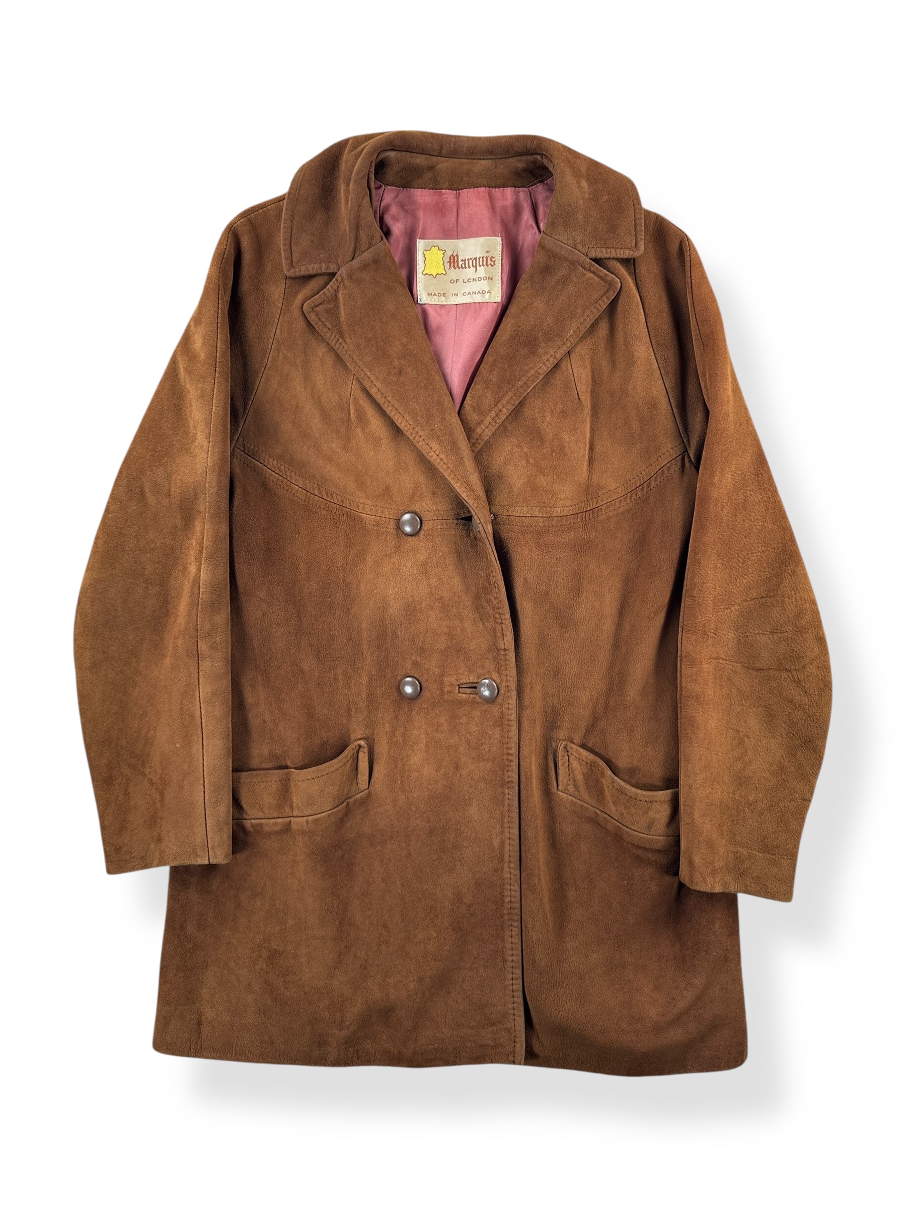 Front of Vintage Womens 1960s Marquis of London Suede Jacket SZ M