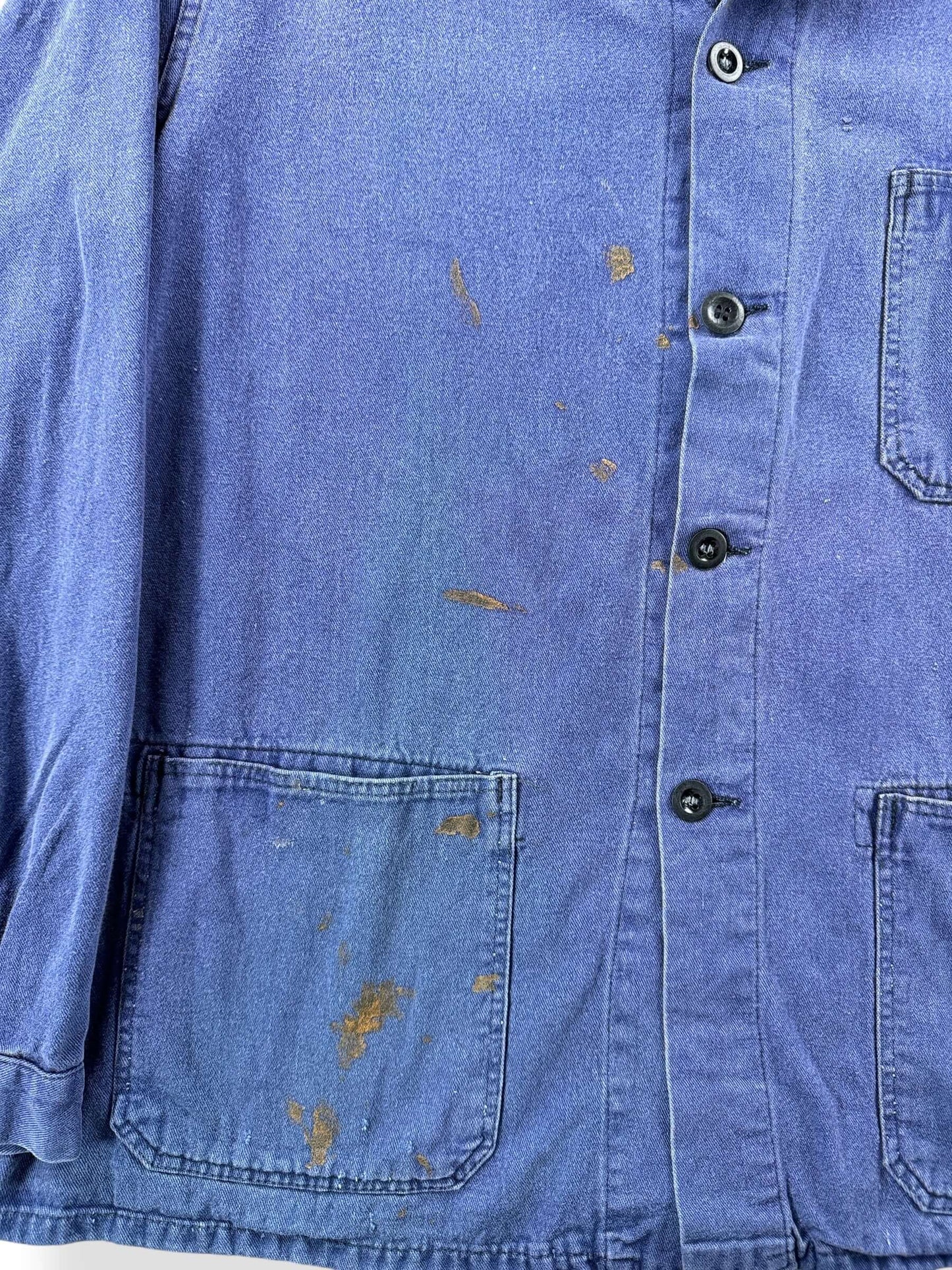 Paint Stains on Vintage Paint Splattered French Chore SZ L