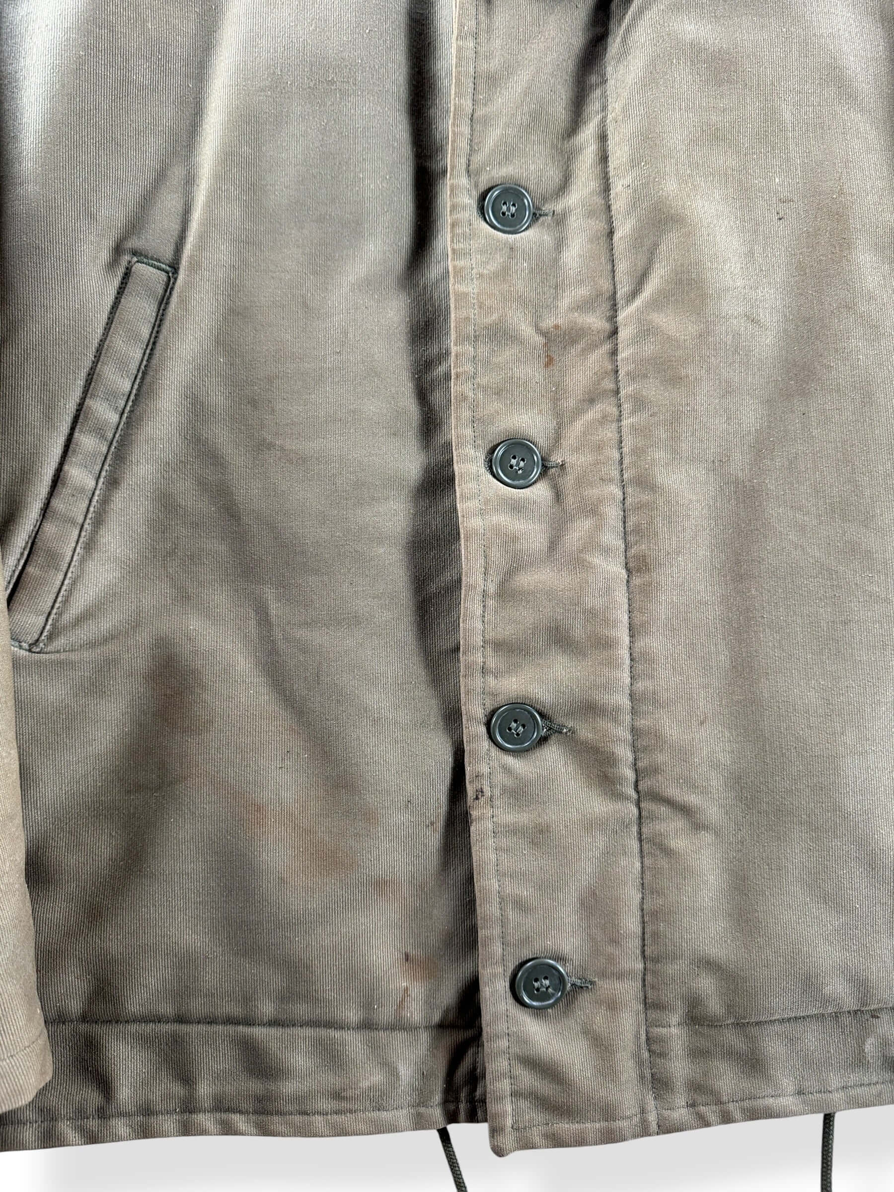 Buttons on Vintage N-1 Deck Jacket SZ 44 - AS IS