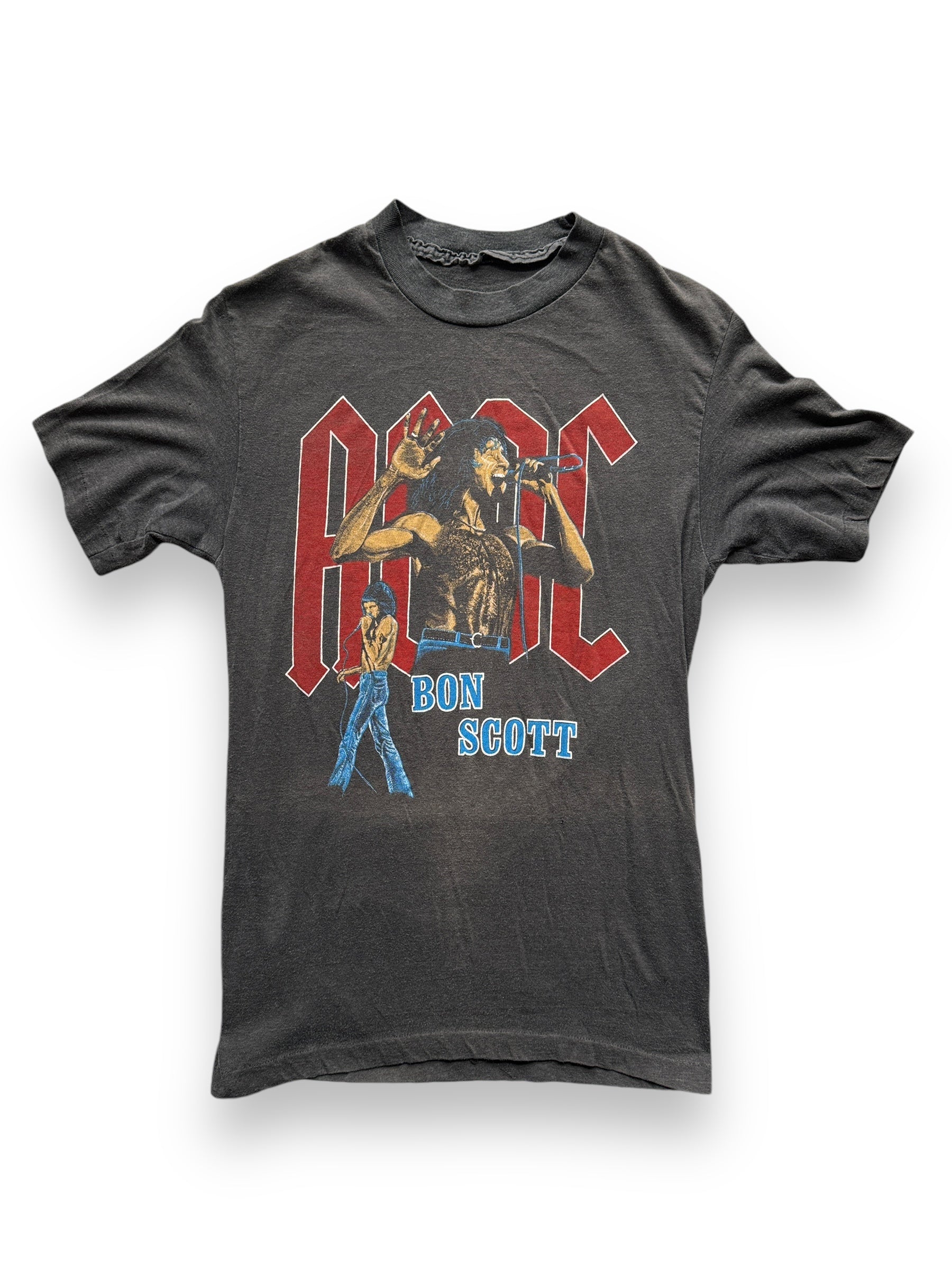 front of Vintage 80's AC/DC Band Tee SZ S