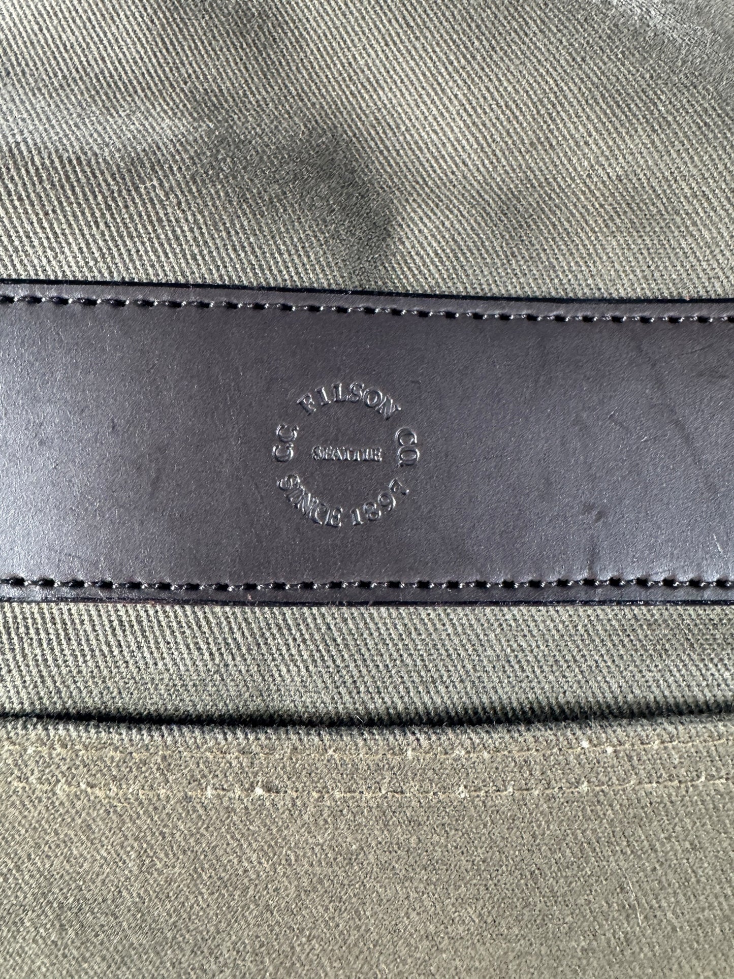 Impeccable Leather on Filson Style 242 Carry On Bag