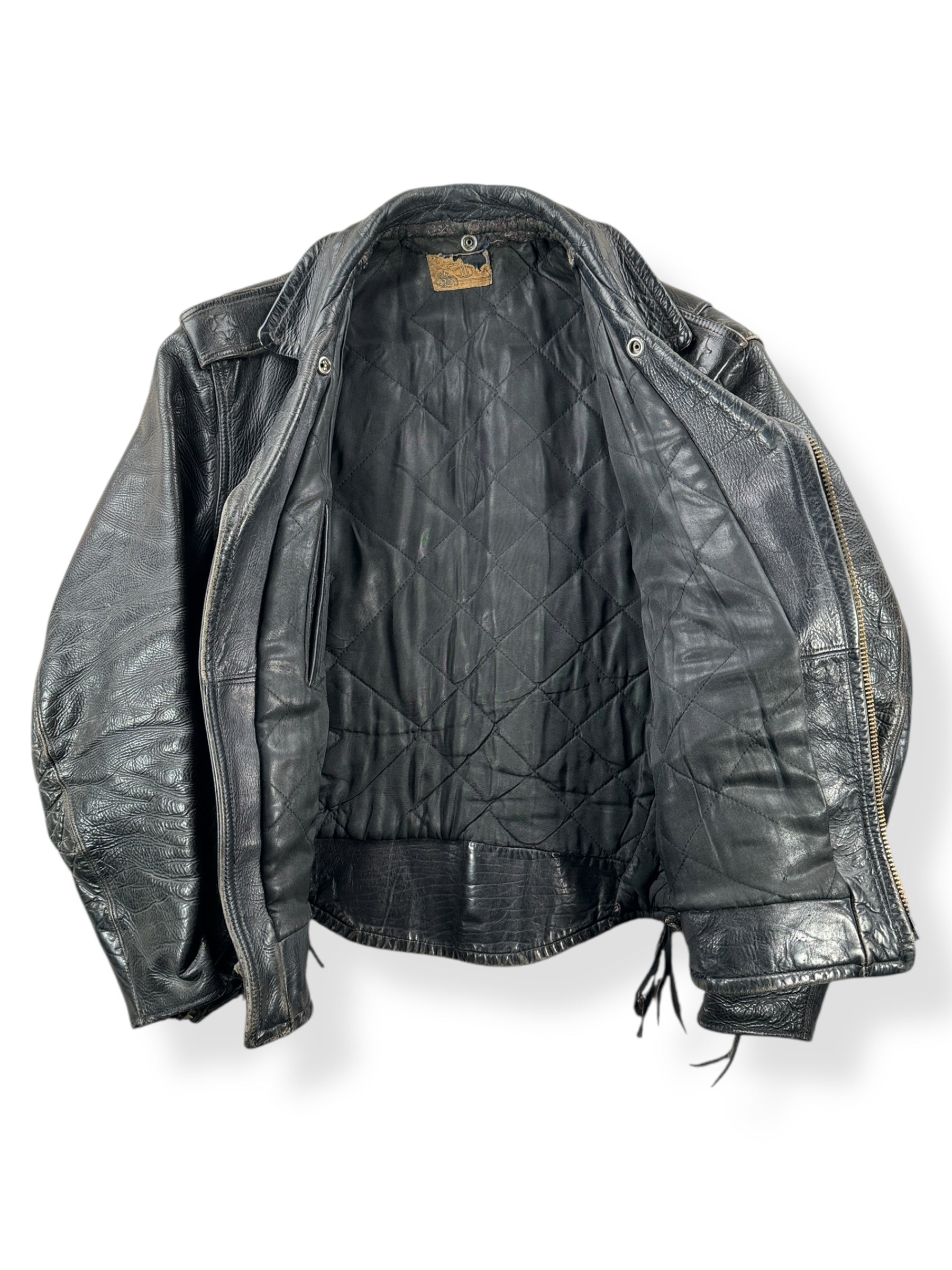 Inside of Vintage Beck Northeaster Leather Jacket SZ M